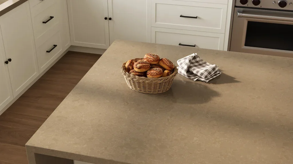 Soft Stone silica free quartz worktop.webp