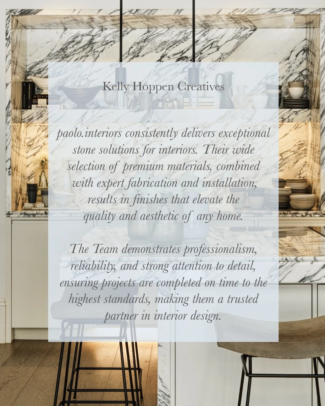 &ldquo;A trusted partner in interior design."

At the end of the day, when choosing a partner to work with the most important thing is that you trust them.

At paolo.interiors we are dedicated to providing clients with the very best service. Thr