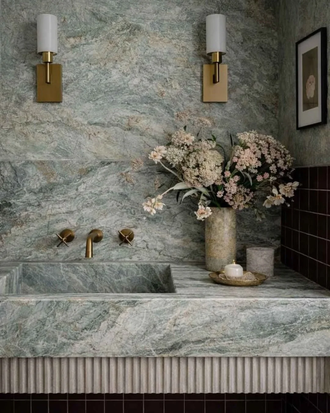 From Blue Sky marble and Azul Bahia granite to Blue Fusion quartzite, there are many beautiful blue stones. 

Whilst geologically they have little in common, aesthetically they share surfaces which tend to be full of veining, clouding and movement ra