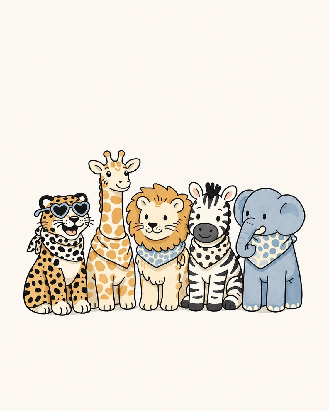 Two signature prints from the Essentiels collection 🤍

Graou, with its signature spots 🐆
Little Safari, a gentle world that takes you on a journey 🦒🦁🐘🦓

Two prints designed to bring softness, personality, and a touch of adventure to everyday life