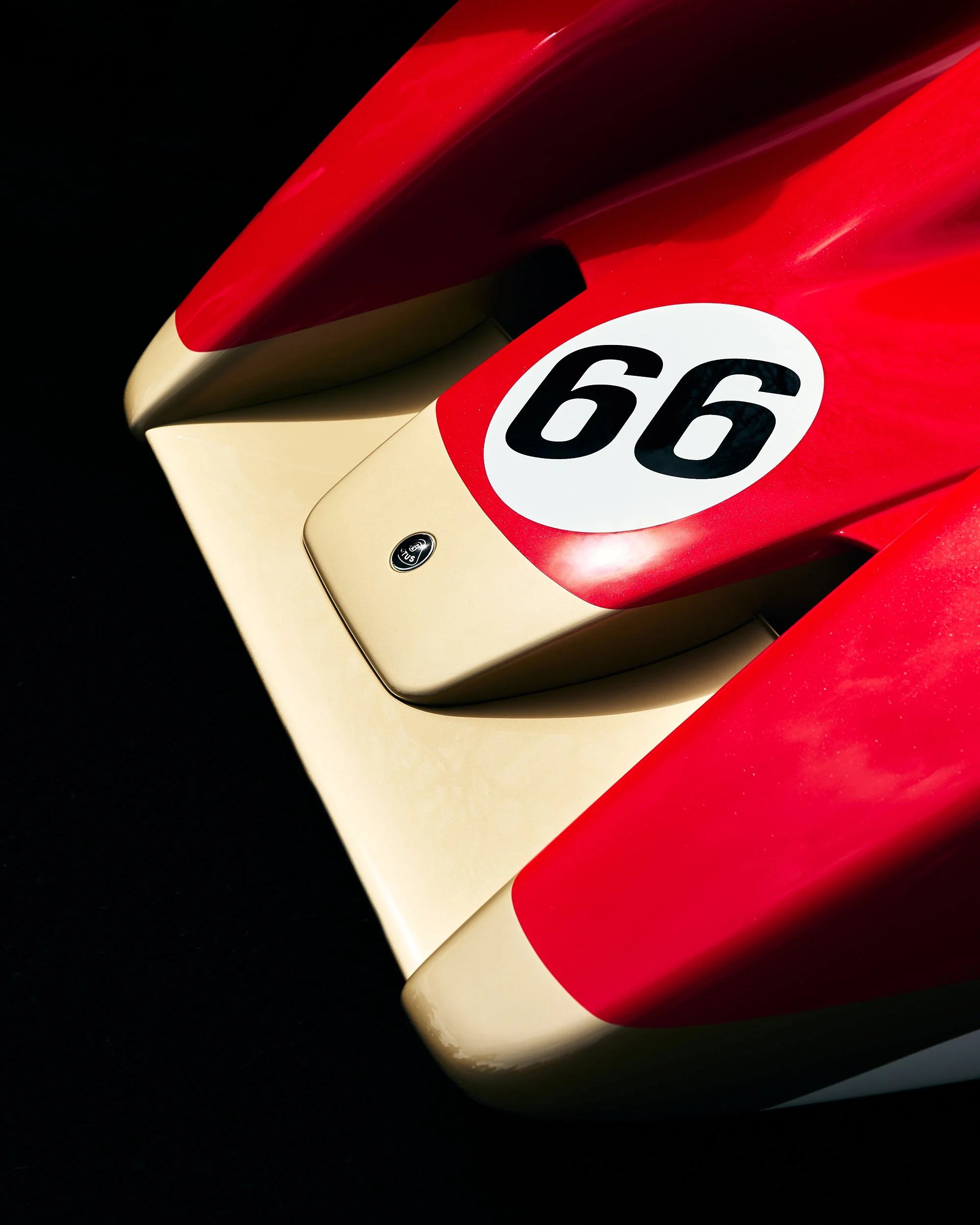 Close up on racing car livery