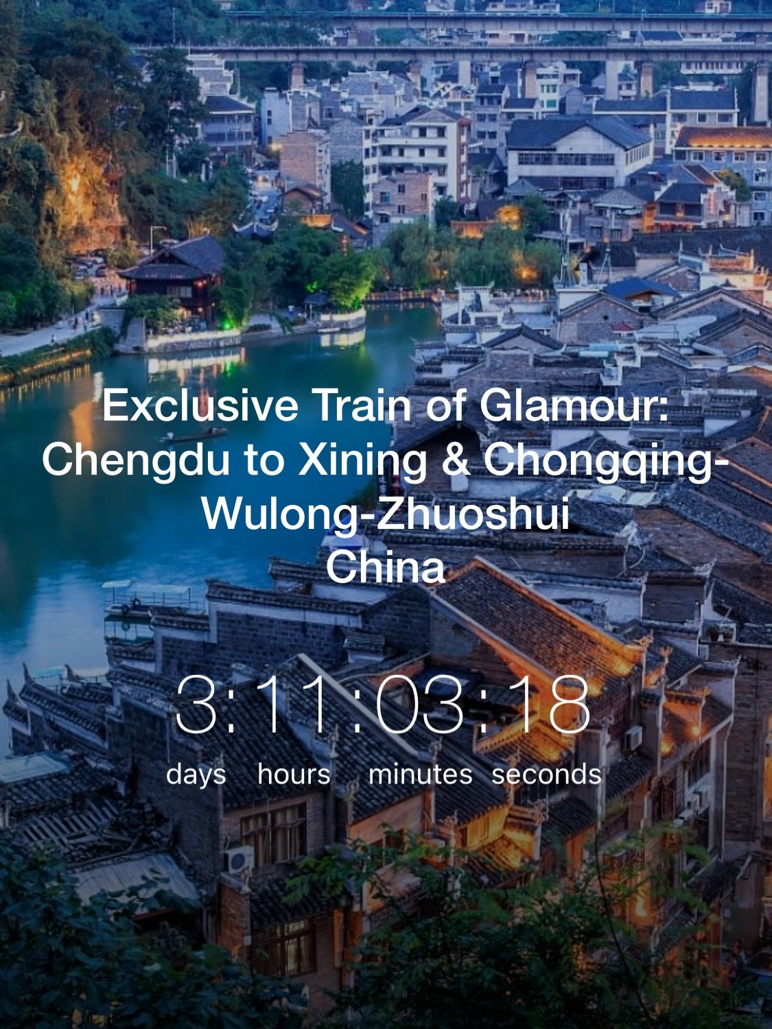 &ldquo;Our upcoming journey is exclusively curated by our premier partners in China, ensuring every moment is masterfully crafted to create unforgettable memories.&rdquo;

#traveltechexperiences #trainofglamour #china#chengdu#exclusive