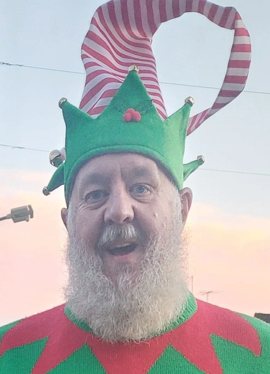 Caught being Santa's helper last Christmas...