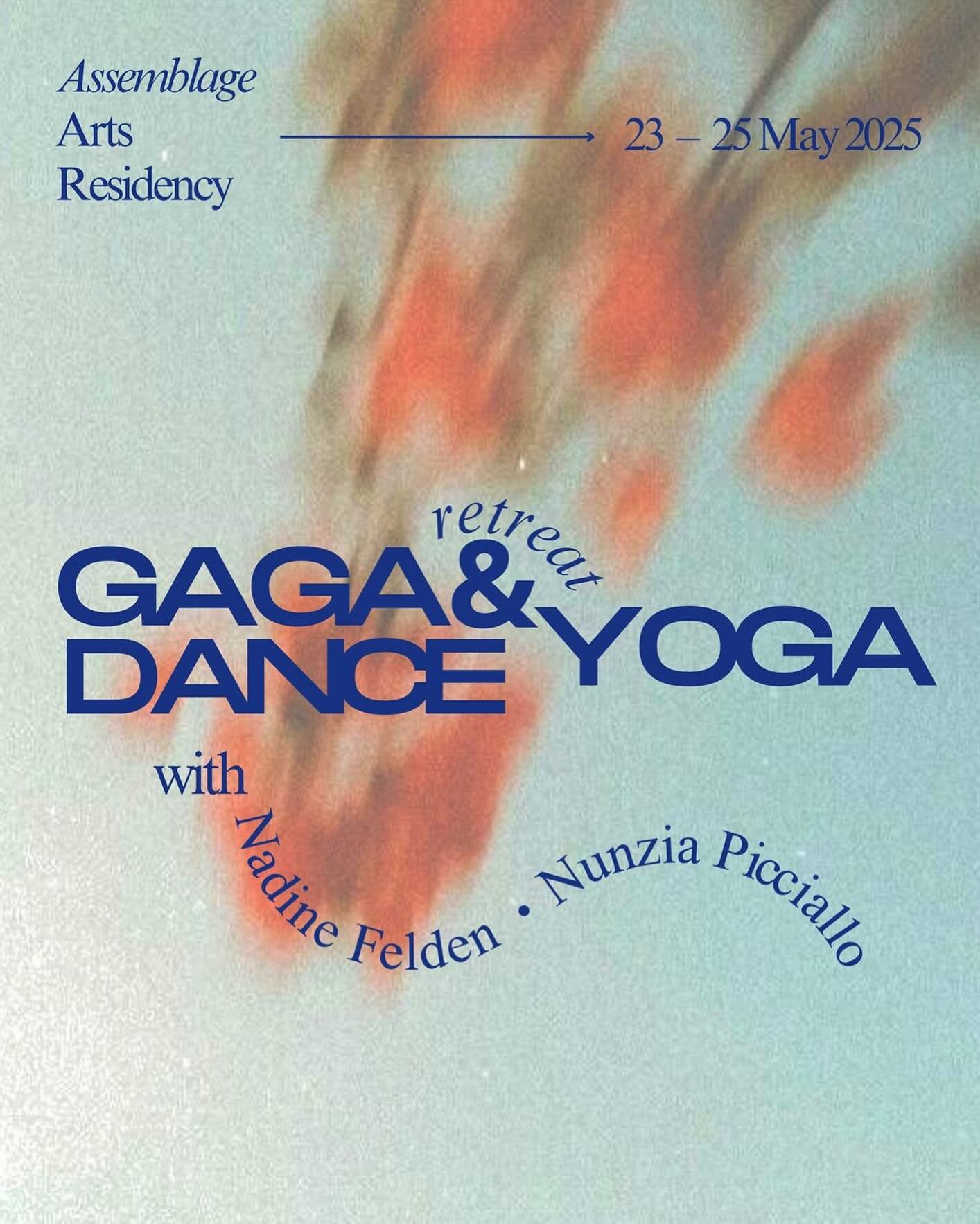 First Retreat is going to be 💥
May 23d to 25th 🐝 
@nunziapicciallo &amp; @nadine.felden join forces @assemblage.arts to offer a total of 9 hours of guided practice:
2 Gaga dance classes
3 Extended yoga sessions
1 Movement laboratory titled Corpo Lu