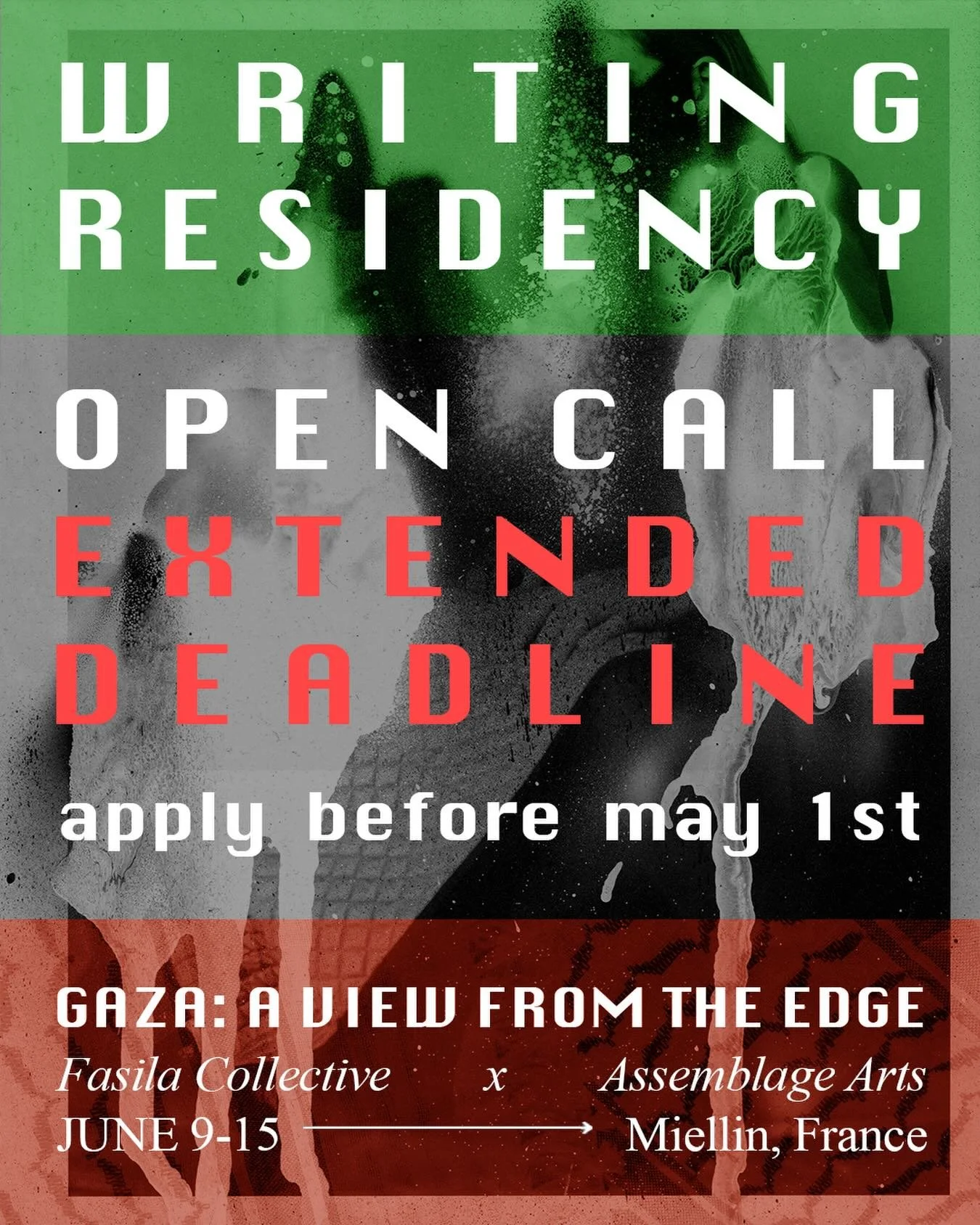 UPDATE!!! To ensure accessibility, we are raising funds for the upcoming residency so participants will NOT be required to pay. The residency will be completely covered, including travel costs up to &euro;100.

EXTENDED DEADLINE for applications: 1 M