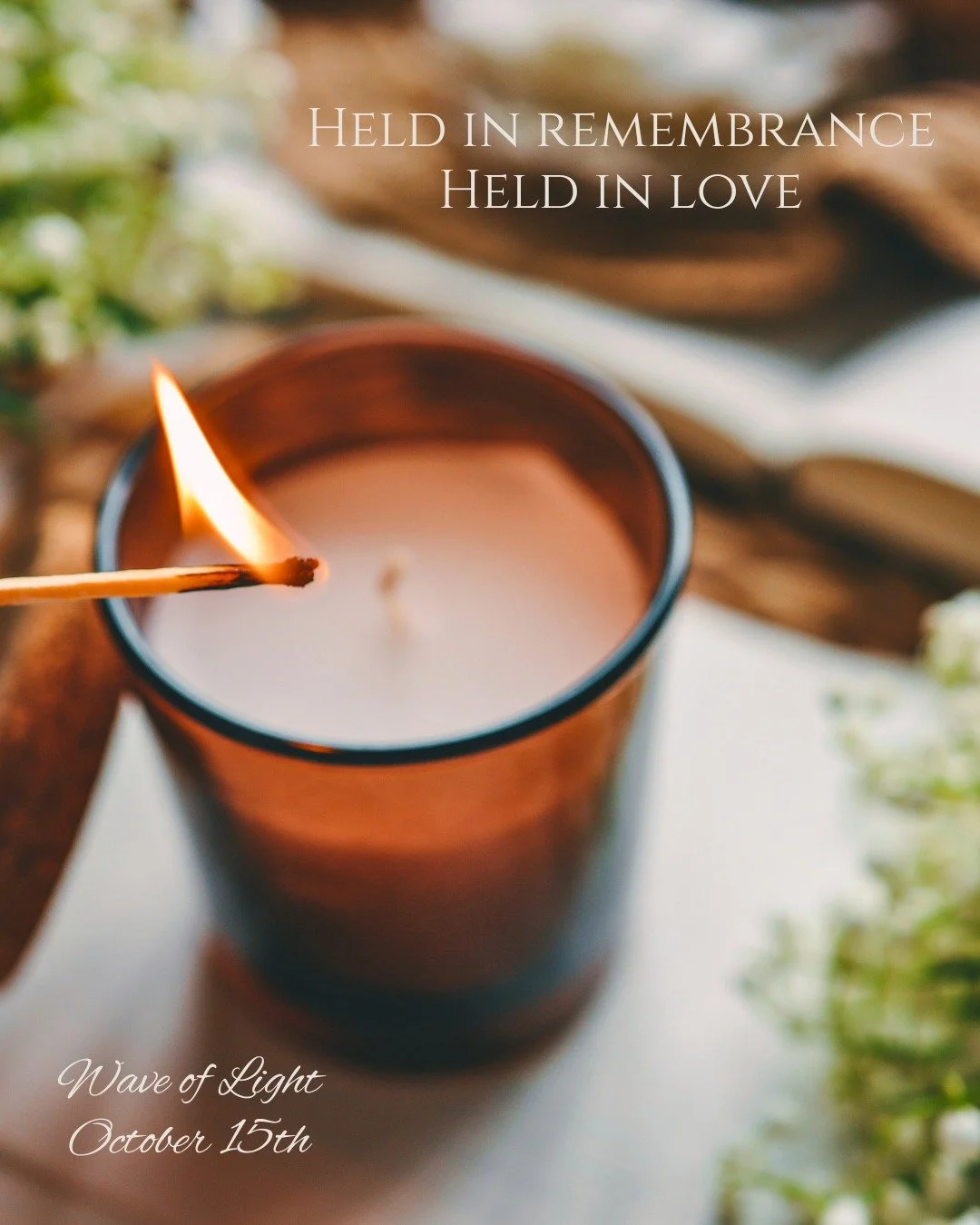 Wave of Light &bull; In Honor of Pregnancy &amp; Infant Loss Awareness Day

Today we remember the babies who live in our hearts.
The ones whose names we speak with love, because saying them keeps them near.
The ones we carried, even if only for a lit
