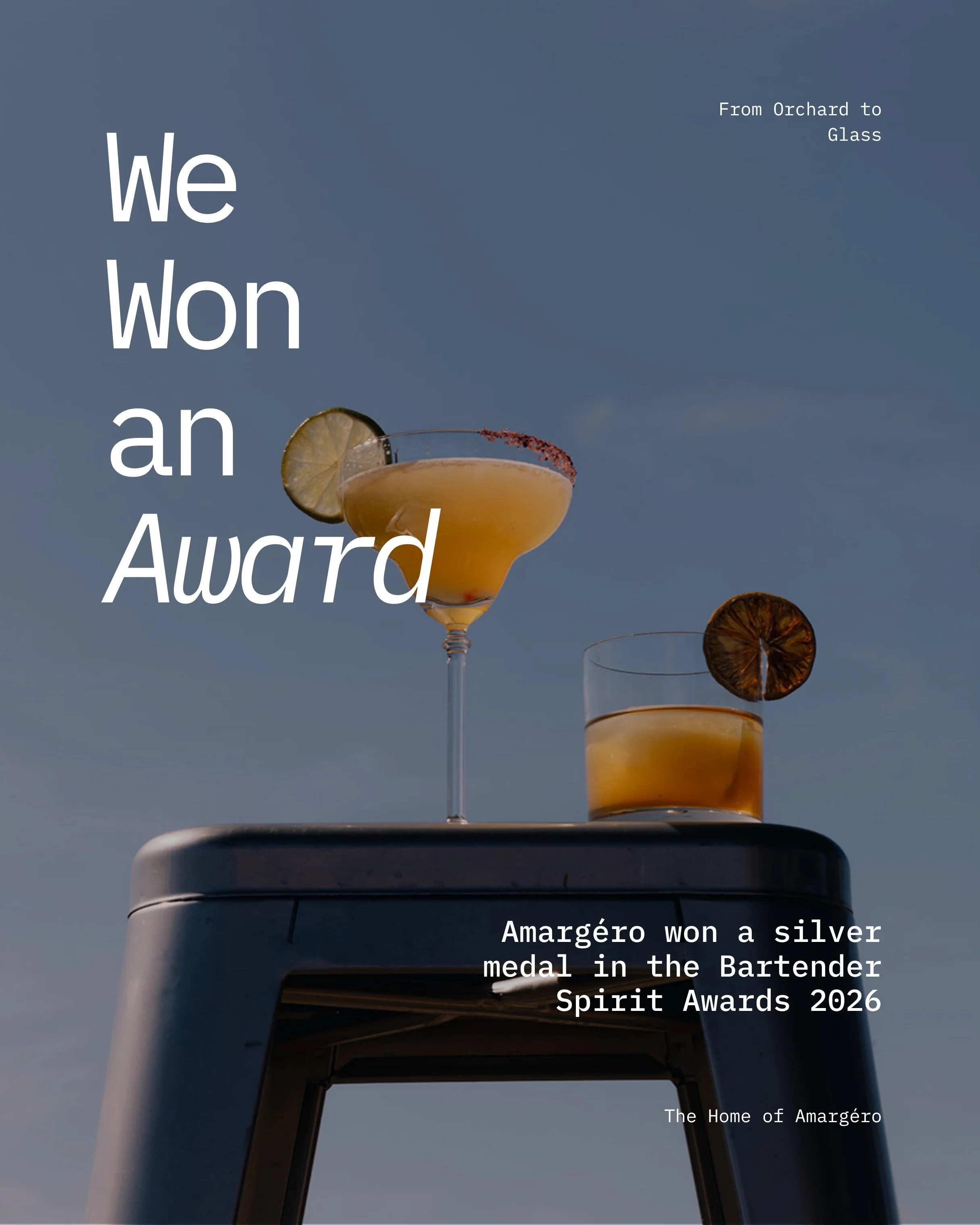 Silver, baby! 🏆

Turns out the judges agree with what you&rsquo;ve been telling us at Amarg&eacute;ro Hour all along.

Silver Medal, 87 points at the 2026 Bartender Spirits Awards for an aperitif hand-made between the mountains and the plains, from 