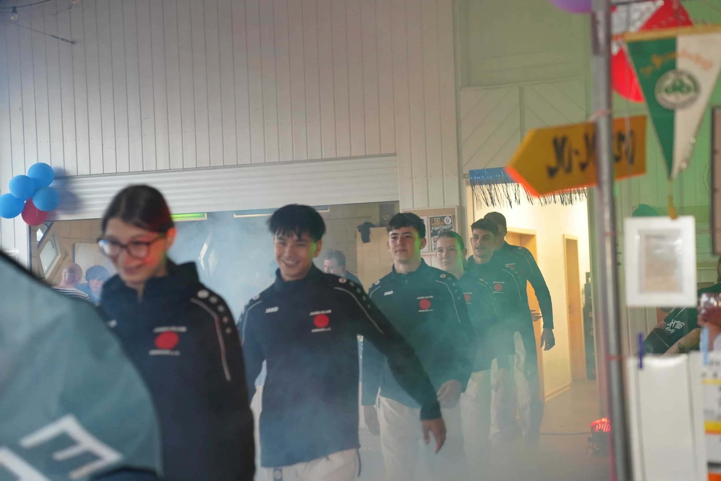 Das Team des JC Erbach beim Einlauf