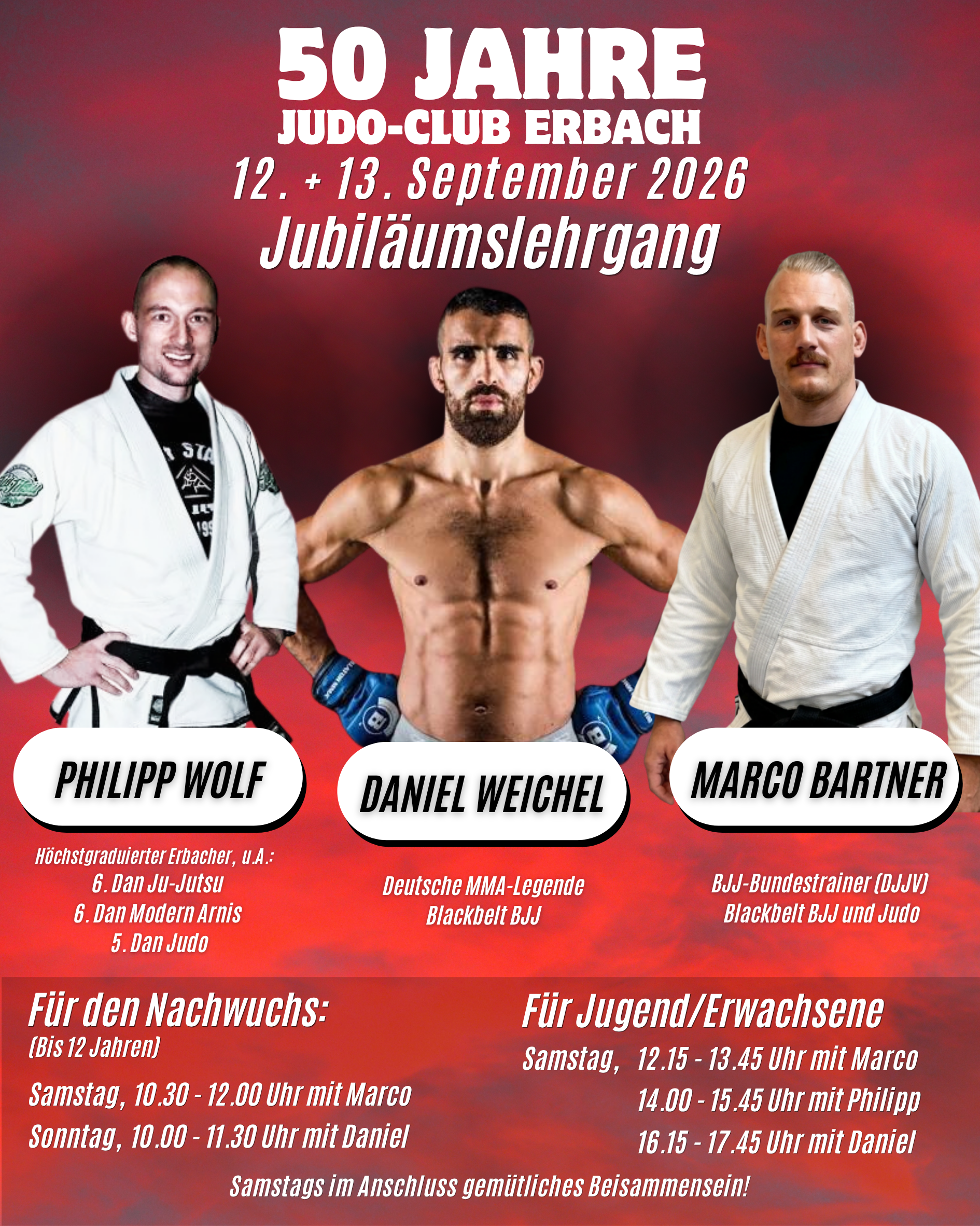 Judo Club Erbach Philipp Wolf Daniel Weichel Marco Bartner