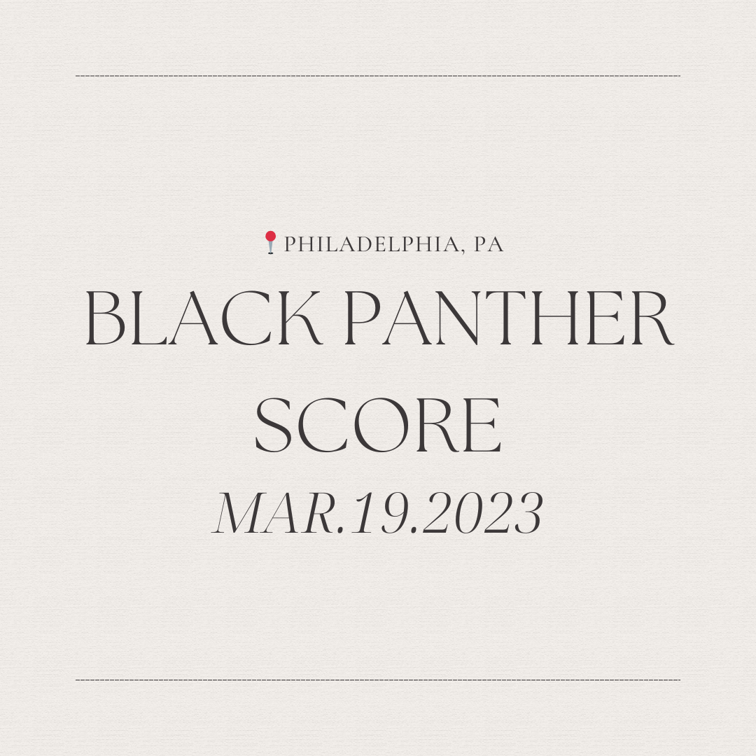 no. 22 - black panther score