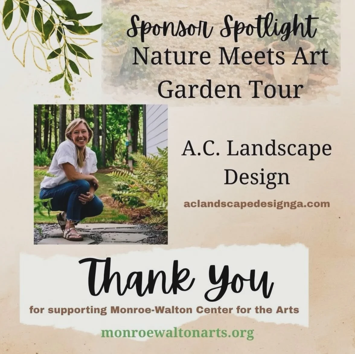 Thrilled to be a Sponsor of this year&rsquo;s MWCA Garden Tour! We are deeply passionate about supporting the arts in our community and are so grateful for our Arts Center.

Help support the MWCA and see seven beautiful gardens throughout Monroe. And