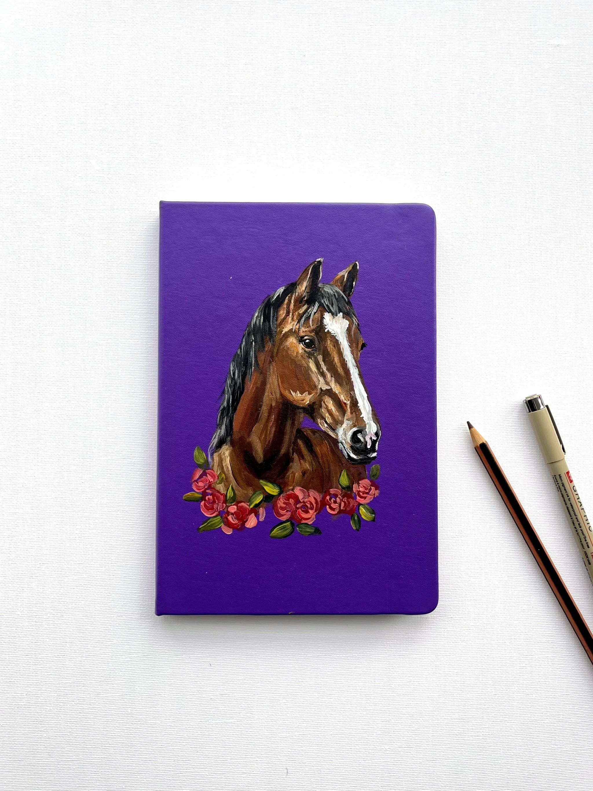 Chestnut Horse - Handpainted Journals