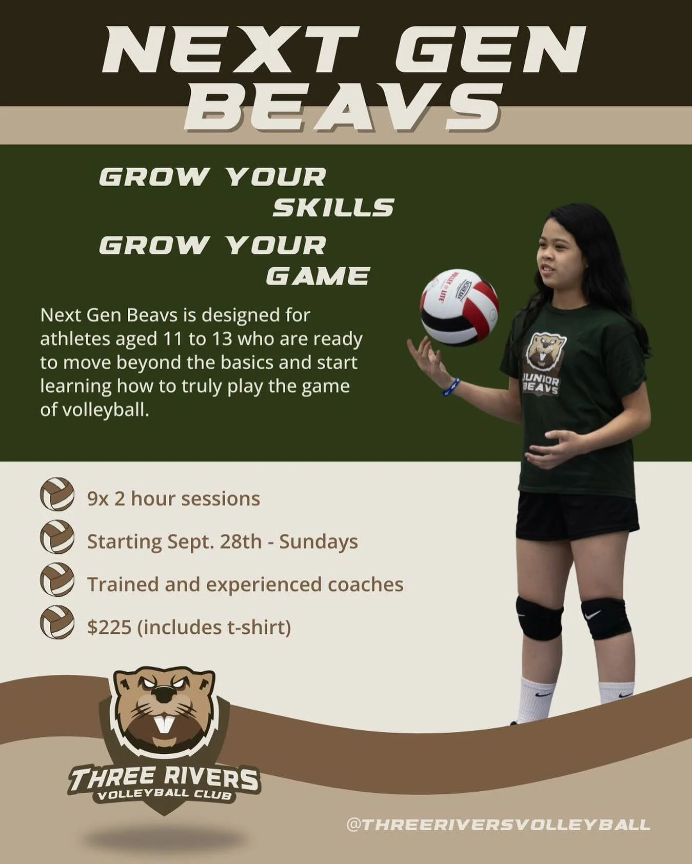 Get ready! Registration is now open for Next Gen Beavs! This program is perfect for athletes aged 11-13 looking to take their skills to the next level. Link in our bio to register!