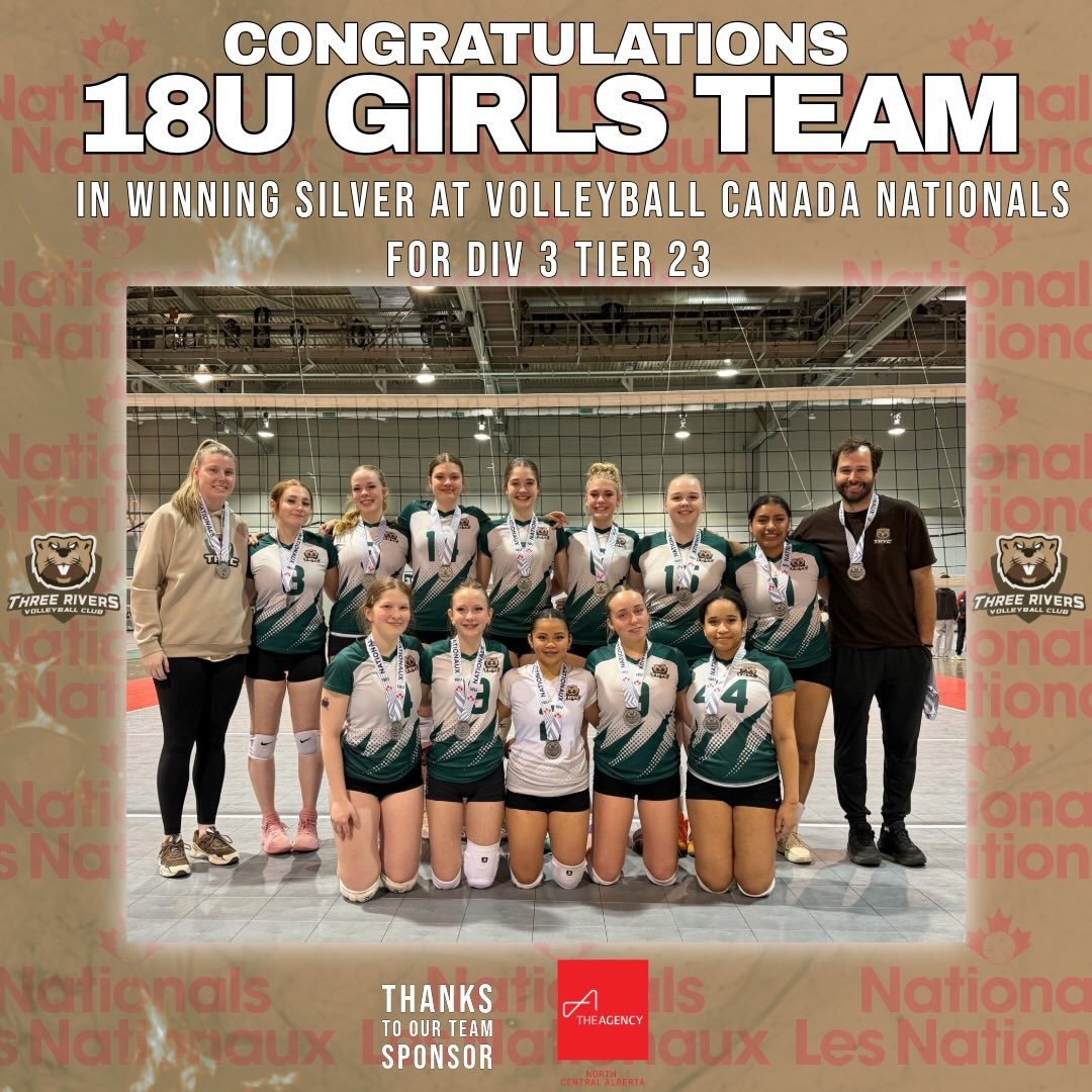 Congratulations to our 18U team on bringing home silver at Volleyball Canada Nationals! What an incredible way to cap off an amazing season. This group competed hard all year, continued to grow together, and represented TRVC with pride every step of 
