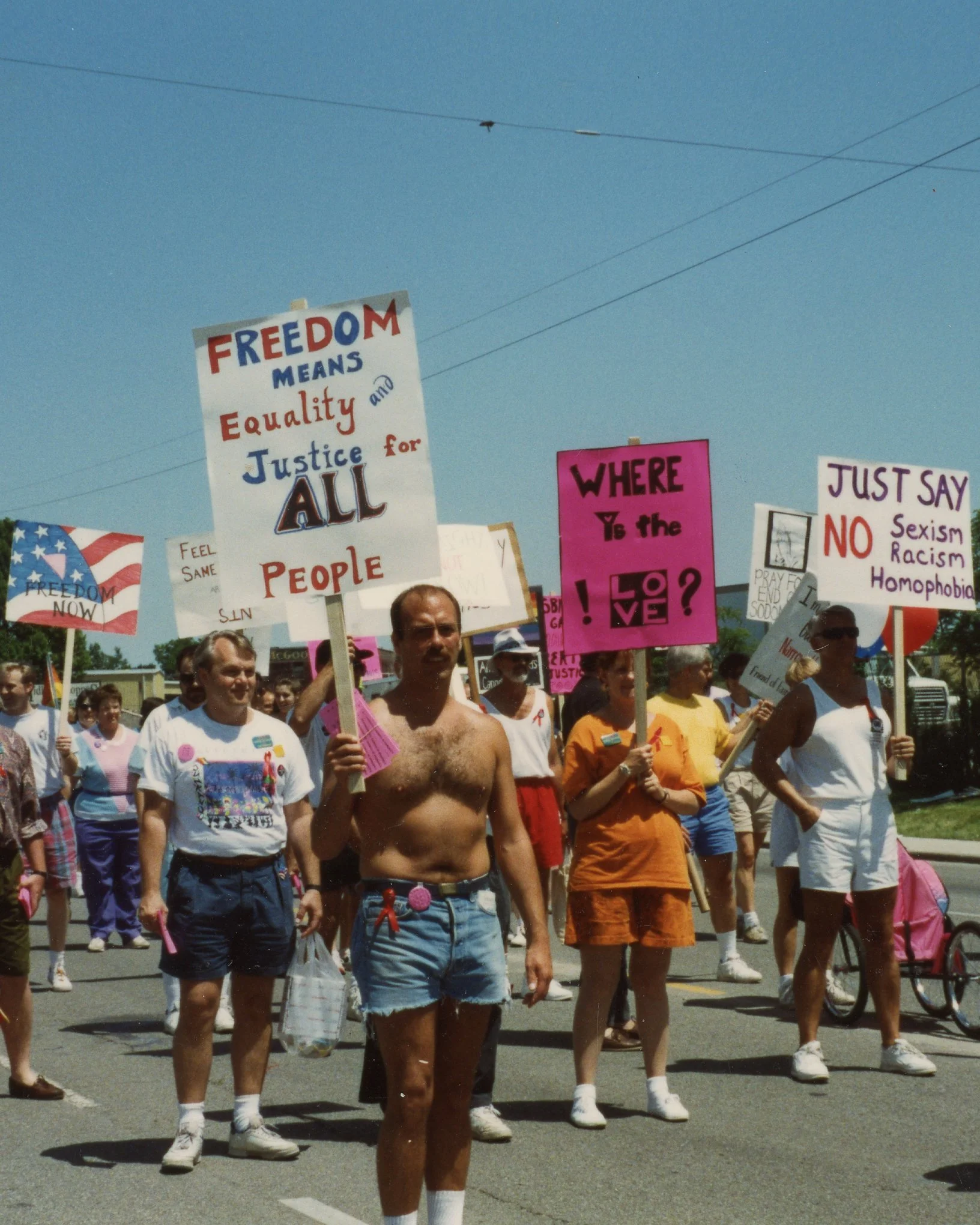 Nearly 27 years after the first ordinance passed in Louisville, the fight for Fairness and equal protection for LGBTQ Kentuckians continues.

These photos show the @fairnesscampaign marching in Lexington&rsquo;s 4th of July Parade in 1992; the year o