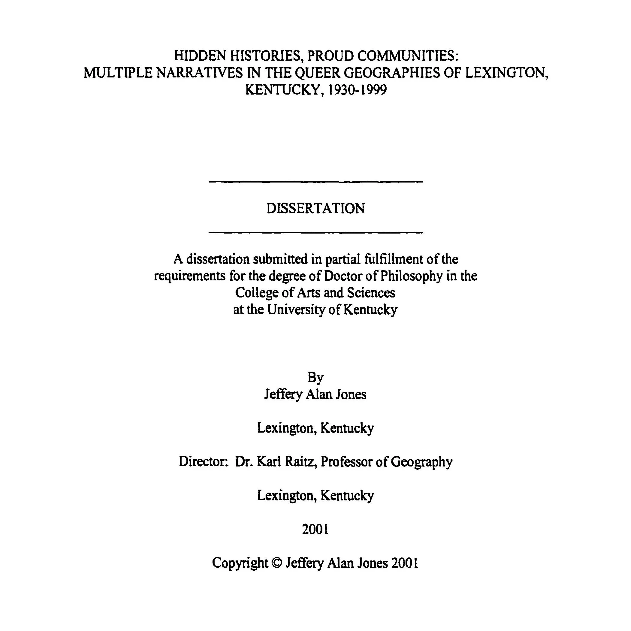 Jeff Jones Dissertation (2001)