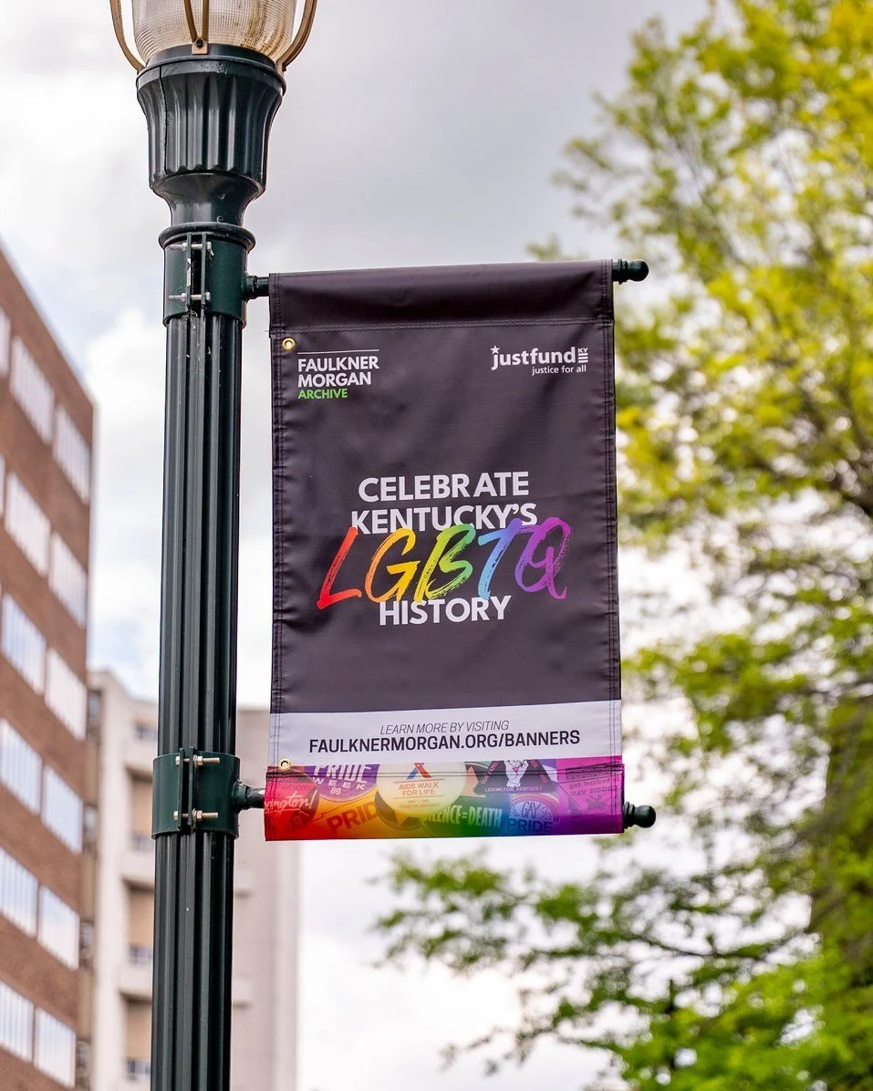 For the SECOND year in a row, the Faulkner Morgan Archive is proud to honor some of the iconic individuals and organizations who have made a major impact on Kentucky&rsquo;s LGBTQ history on street banners throughout downtown Lexington! 🏳️&zwj;🌈🏳️