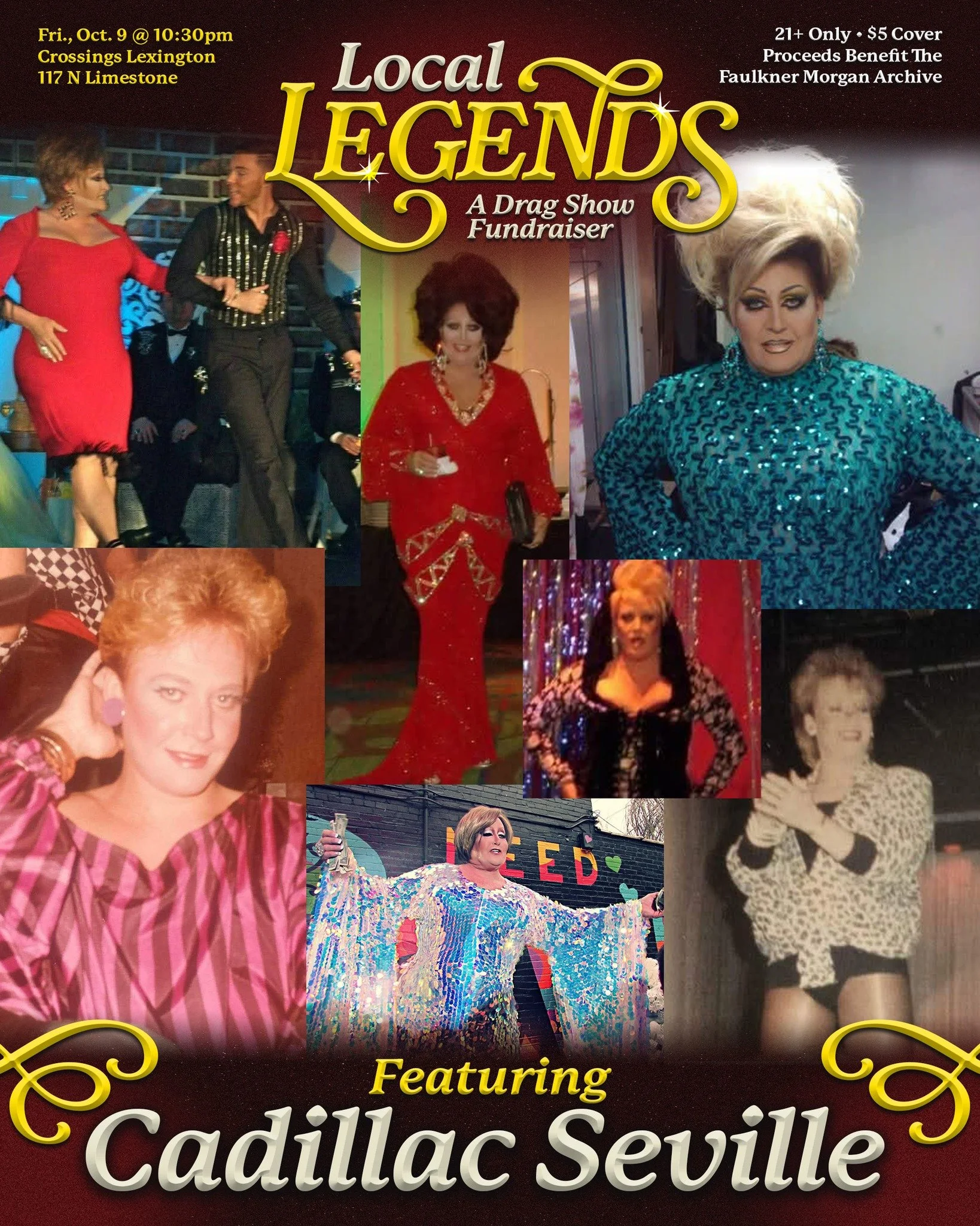 Introducing one of our featured performers, the iconic Cadillac Seville! ⭐️

Cadillac began her 43 year drag career in 1983 at The Downtowner in Louisville, KY. She later moved to Daytona Beach for 4-5 years before returning to Louisville and becomin