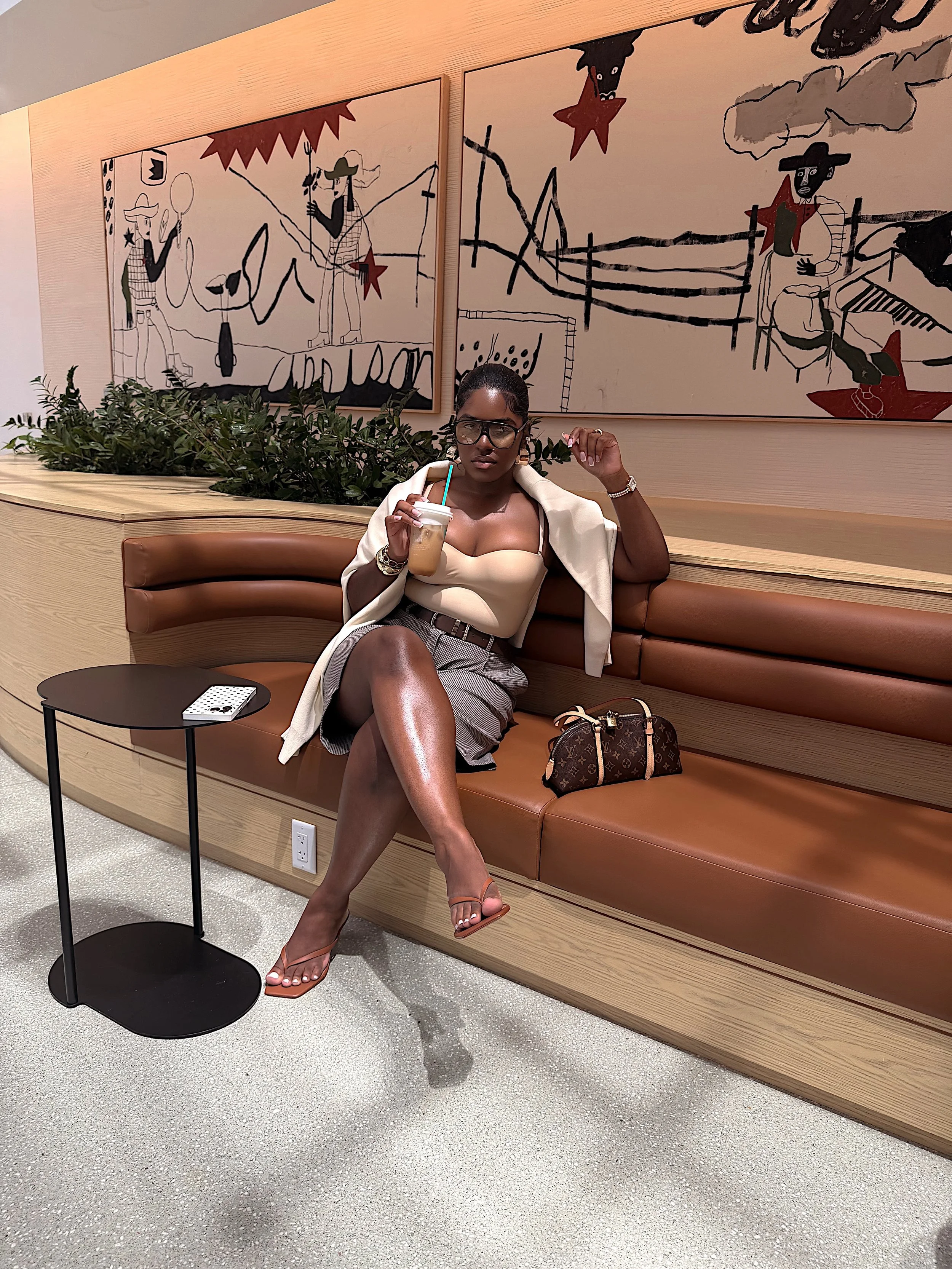 Main character on a random Wednesday lol. Finally went to see The Odyssey and it was worth the watch. 

&bull;The Look&bull;
○ Bodysuit | @skims 
○ Shorts | @aritzia 
○ LV bag | @louisvuitton 
○ Heels | @dolcevita 
○ Glasses | @12pmstudios