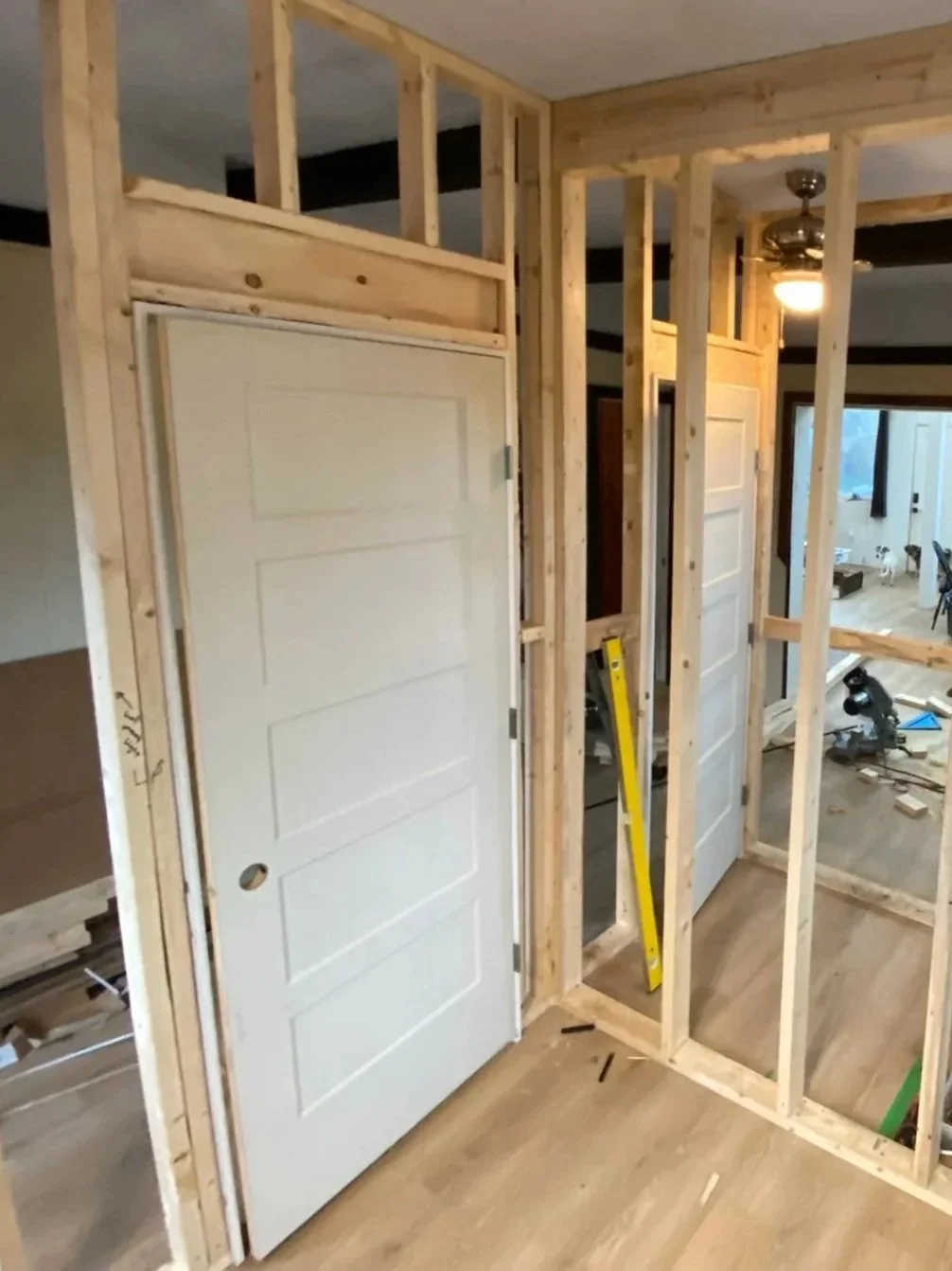 Framing new room Ren the Handyman