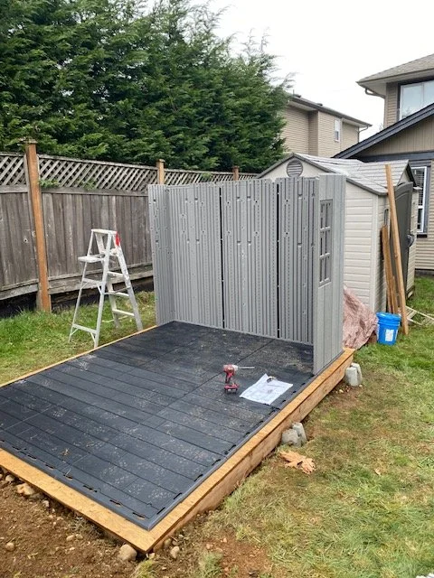 🛠 I was happy to create this platform and assemble this shed for my customers to increase their backyard storage space 😎

#nanaimohandyman #nanaimoBC #vancouverislandhandyman #handymannanaimo