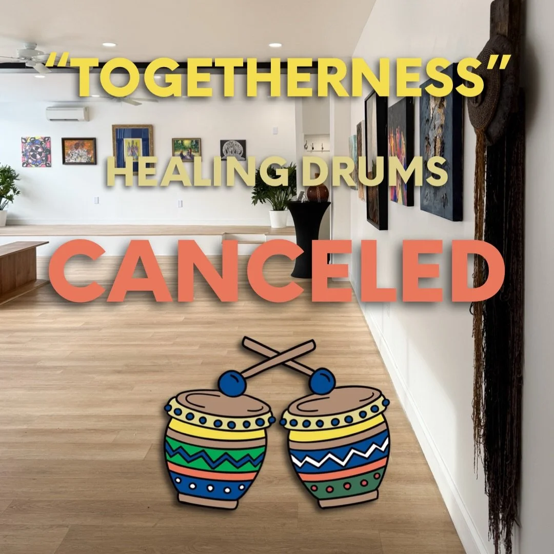 Good morning,

Due to the current weather conditions the Healing Drums event scheduled for today has been canceled.

Stay warm, stay safe, and enjoy this beautiful snowy weather.