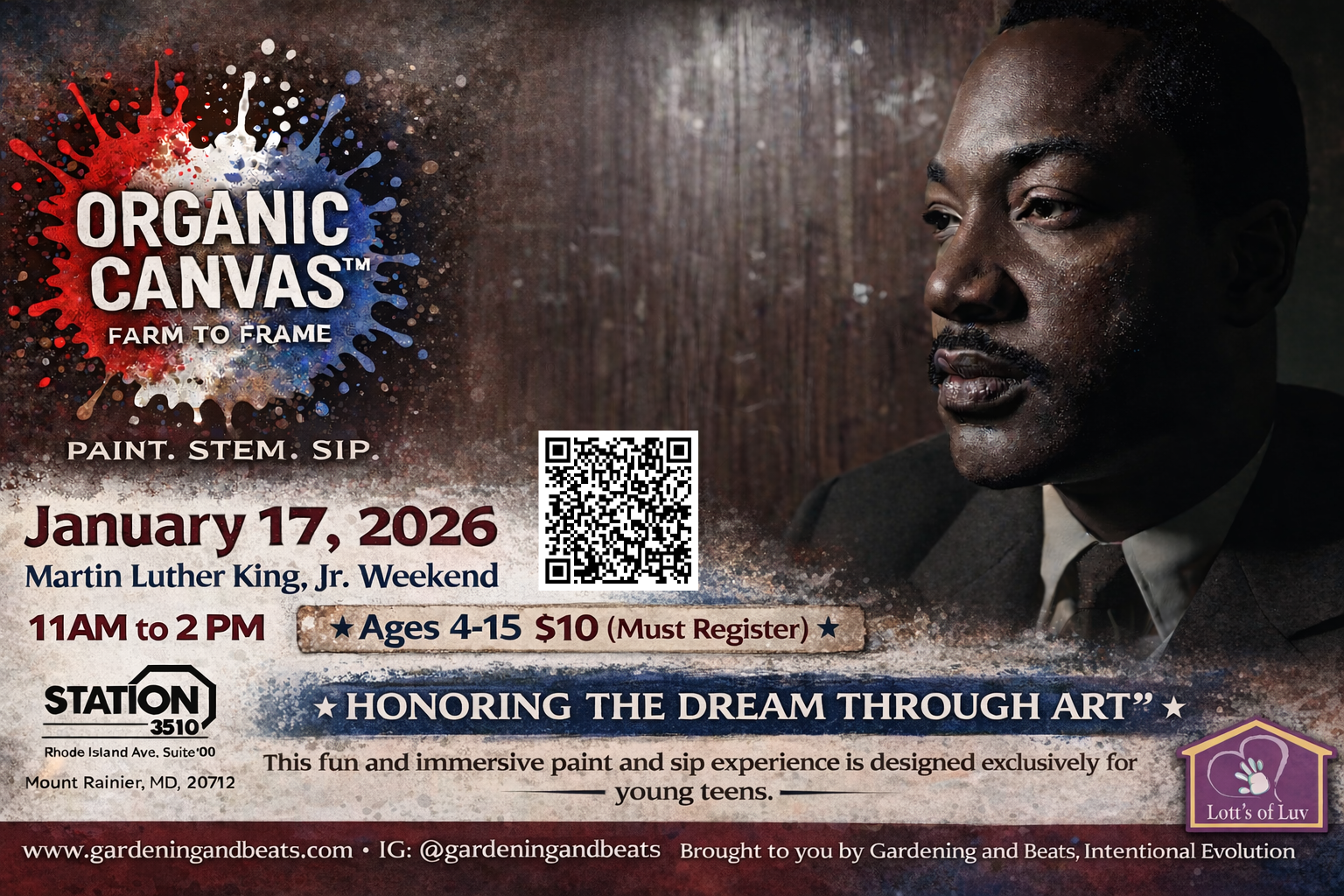 Organic Canvas Weekend MLK Edition: Honoring the Dream Through Art