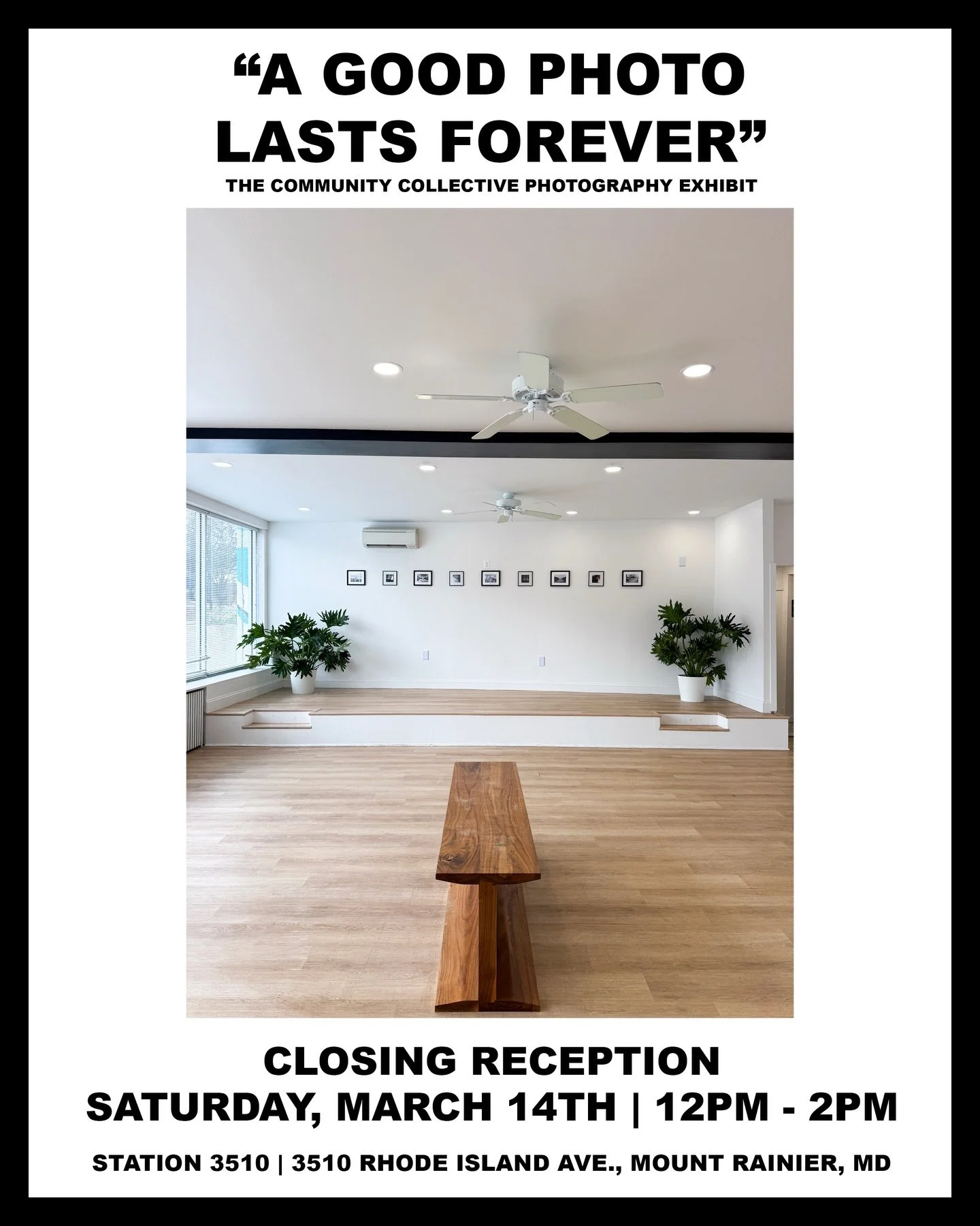 Come out this Saturday afternoon, and join us at the closing reception for &ldquo;A Good Photo Lasts Forever&rdquo; The Community Collective Photography Exhibit.  This exhibition features over a dozen amazing photographers, and a variety of captivati