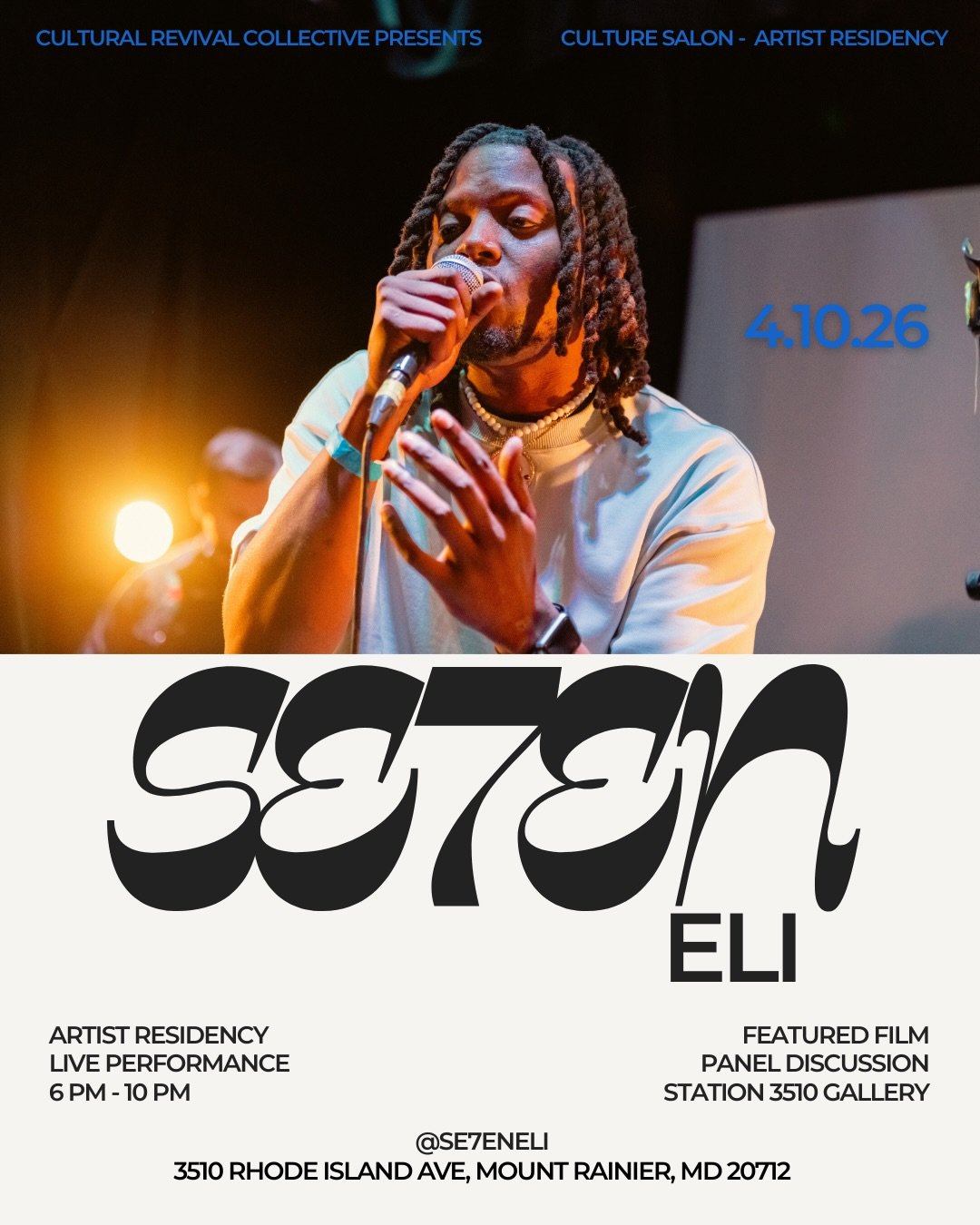 We have some really exciting news to share with you, and we look forward to seeing you at the Station.

Friday, April 10th kicks off the monthly artist residency with @se7eneli &amp; @therevivallive.  The event is called the Culture Salon, and it&rsq