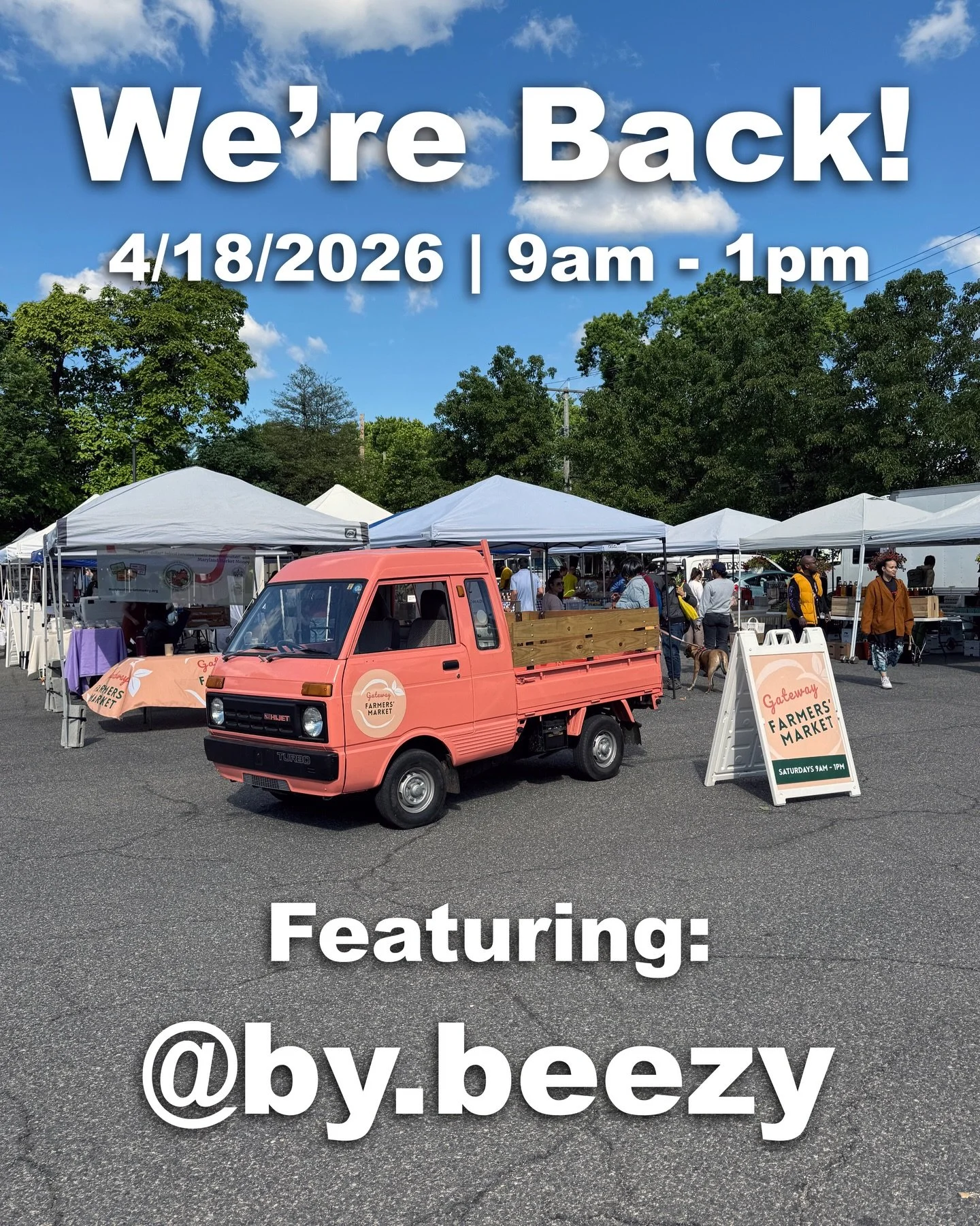 We&rsquo;re back for another season at the @gateway_farmersmarket starting this Saturday at 9am.  This time around we have the amazingly talented @by.beezy holding down the fort, so make sure you stop by and say hello.