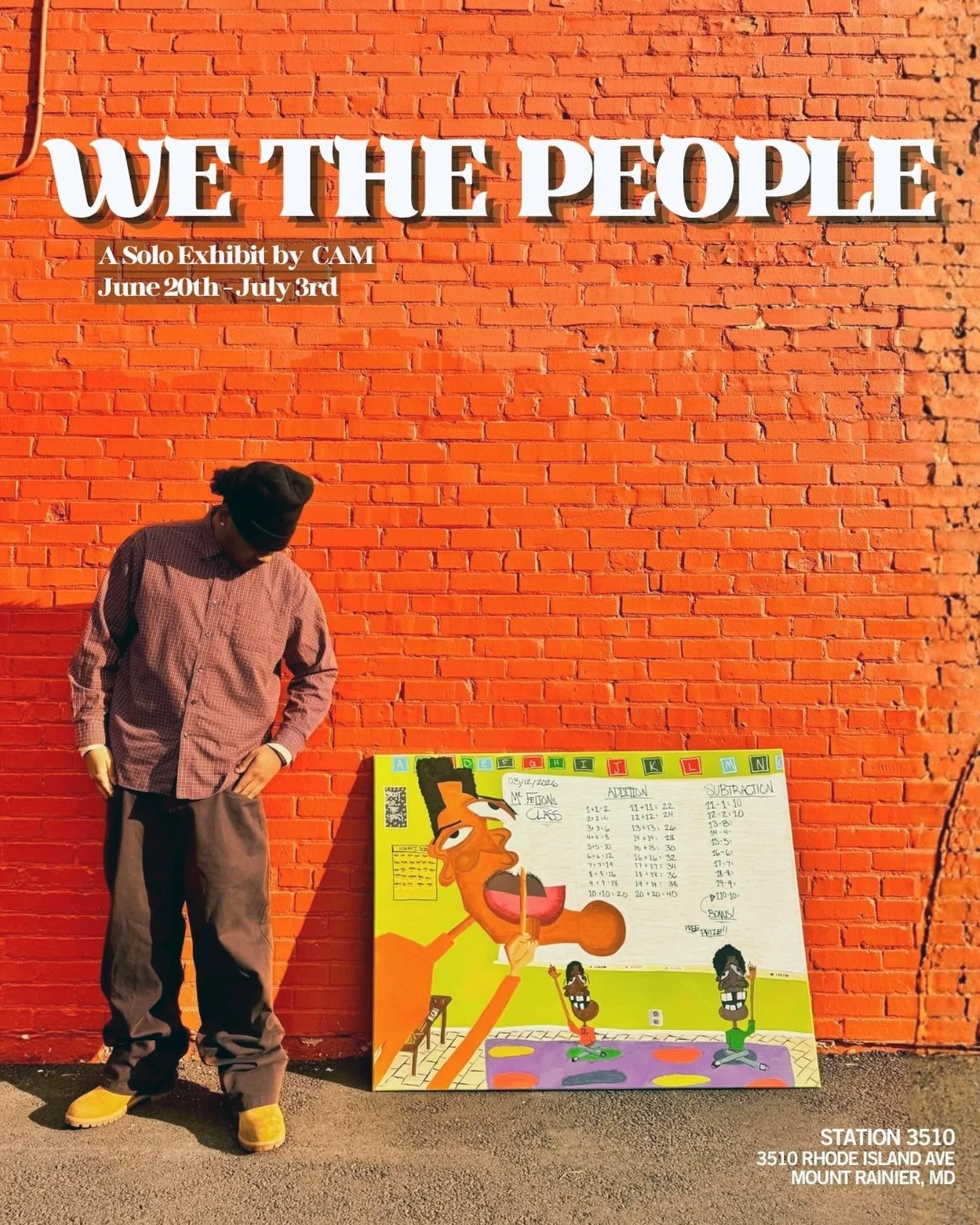 Next up we have @cam.all.caps with his exhibit titled &ldquo;We The People&rdquo;.

The opening reception is scheduled for Saturday, June 20th | 6pm - 8pm

About the Exhibit:
&ldquo;We the People&rdquo; are the first words of the Constitution, but we
