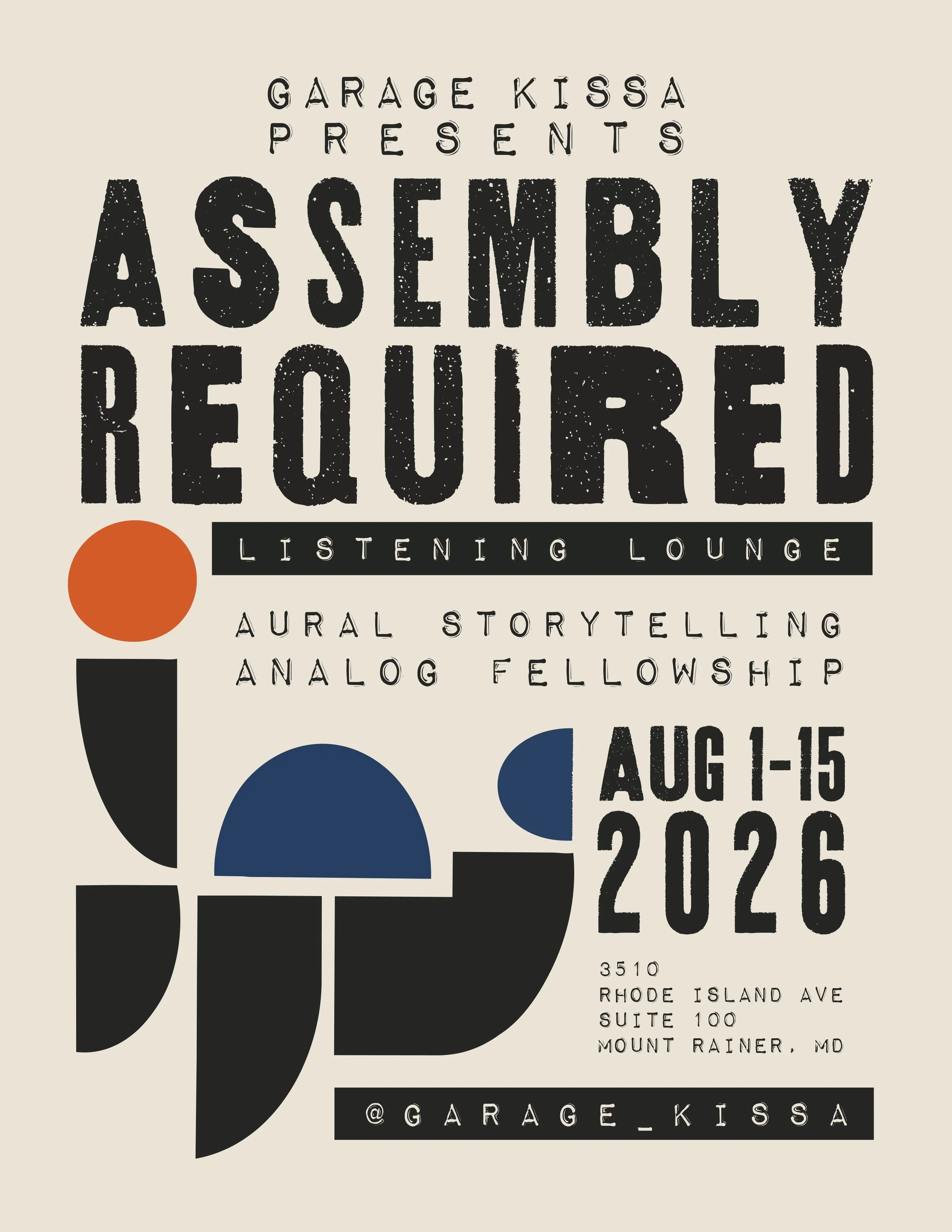 Garage Kissa Presents: Assembly Required