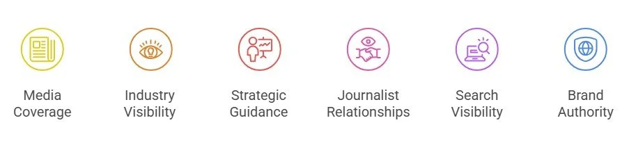 Why Organizations Choose Pitch PR icons