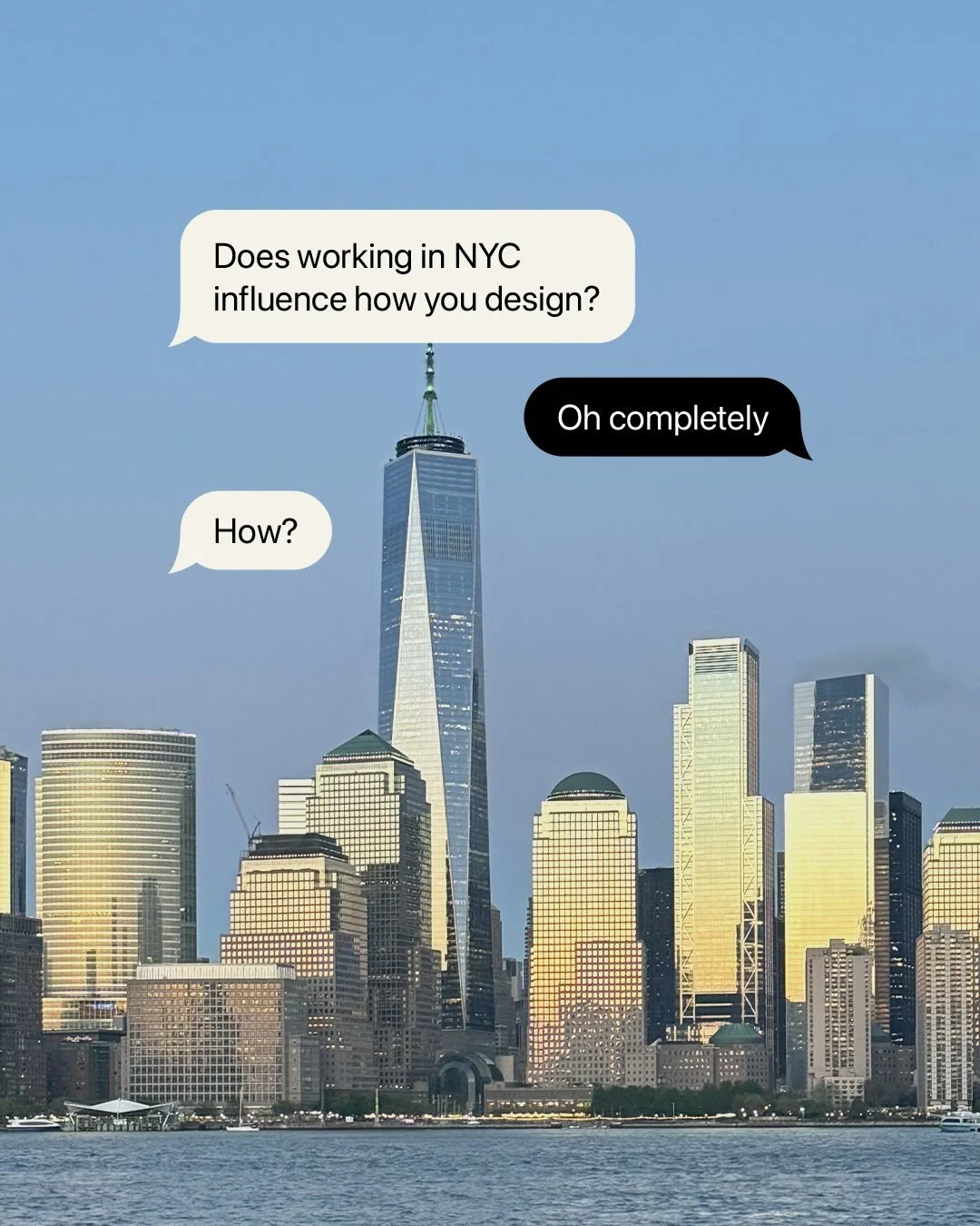 NYC is where design gets stress-tested. Weak ideas don&rsquo;t survive.

Money and decisions move fast. Competition and the stakes are high.

I work on briefs rooted in real business, solving real-world challenges.

I design for clarity, not just for