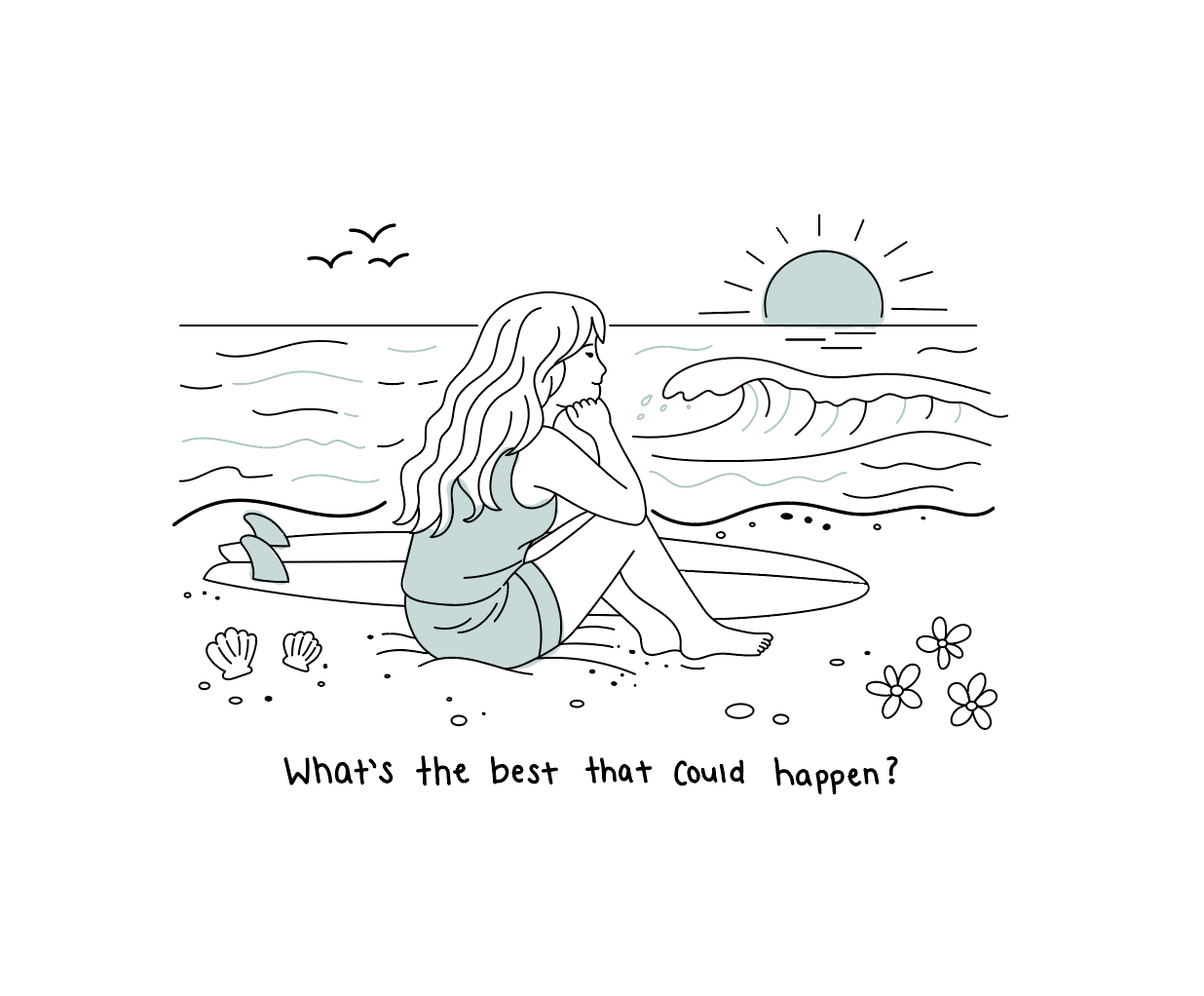 Illustration for Surf with Amigas