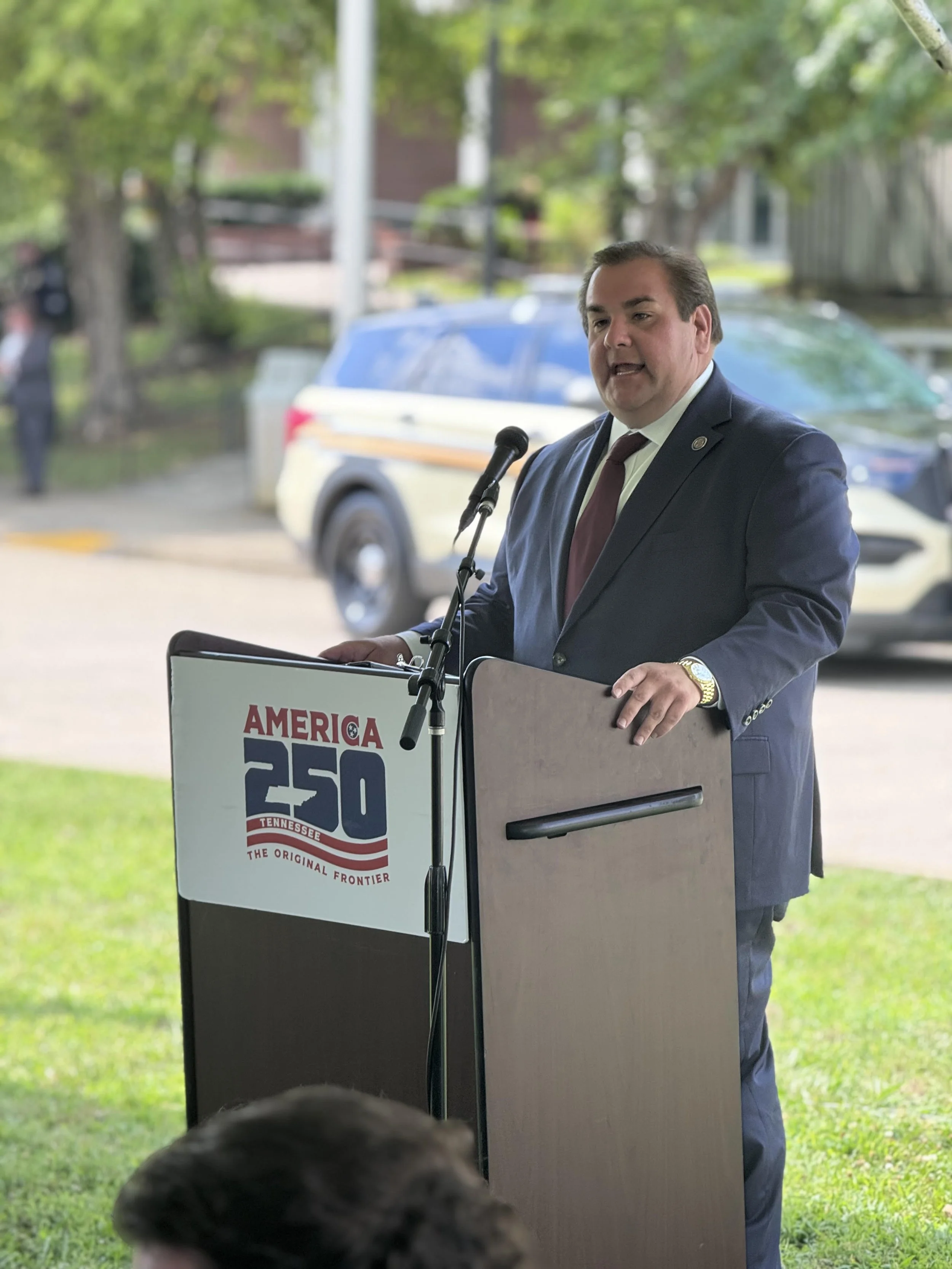 Sen. Seal celebrates the dedication of President Donald J. Trump Bridge on I-40