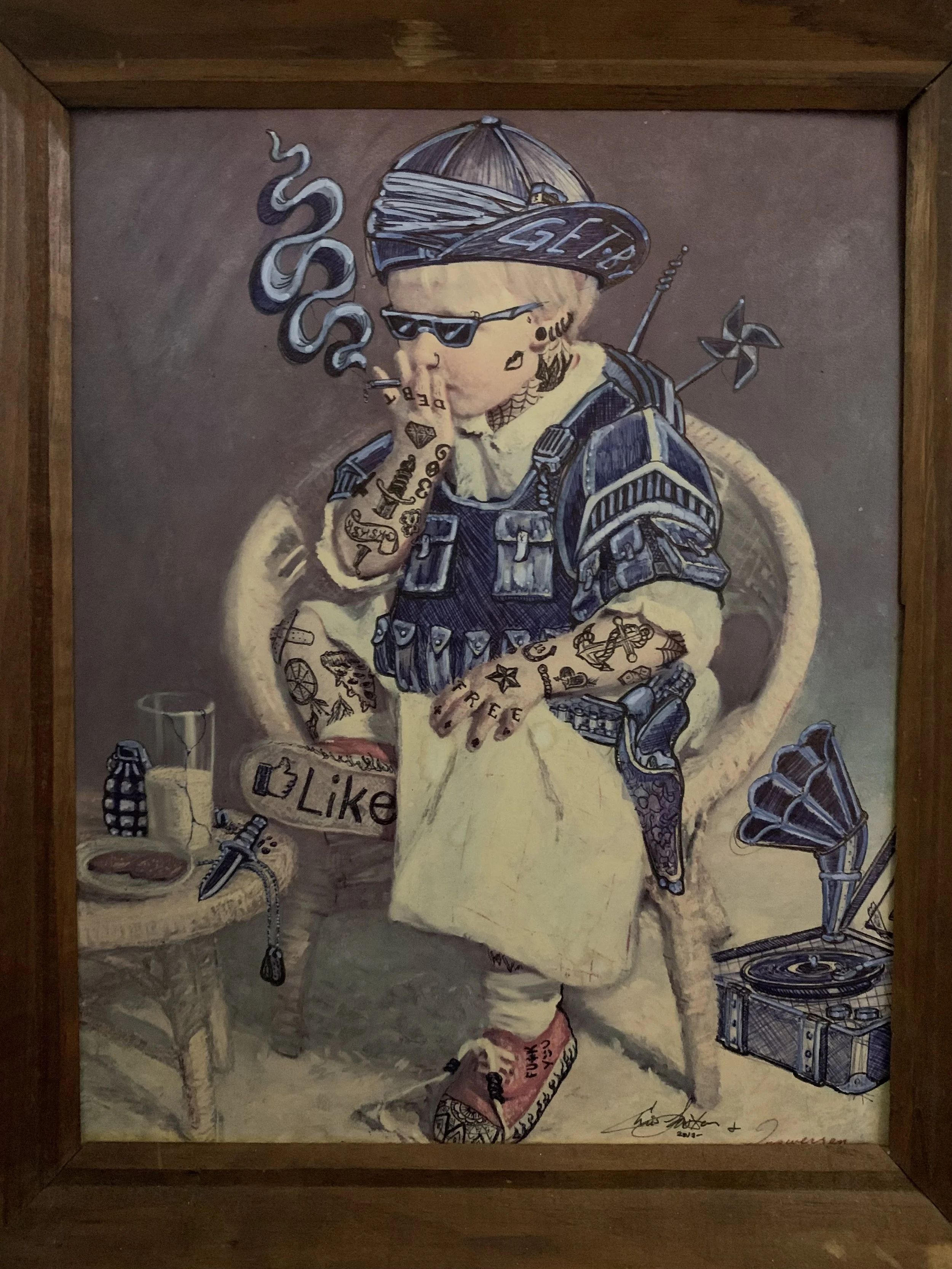 Thrift store re-painting | Oil & Ink