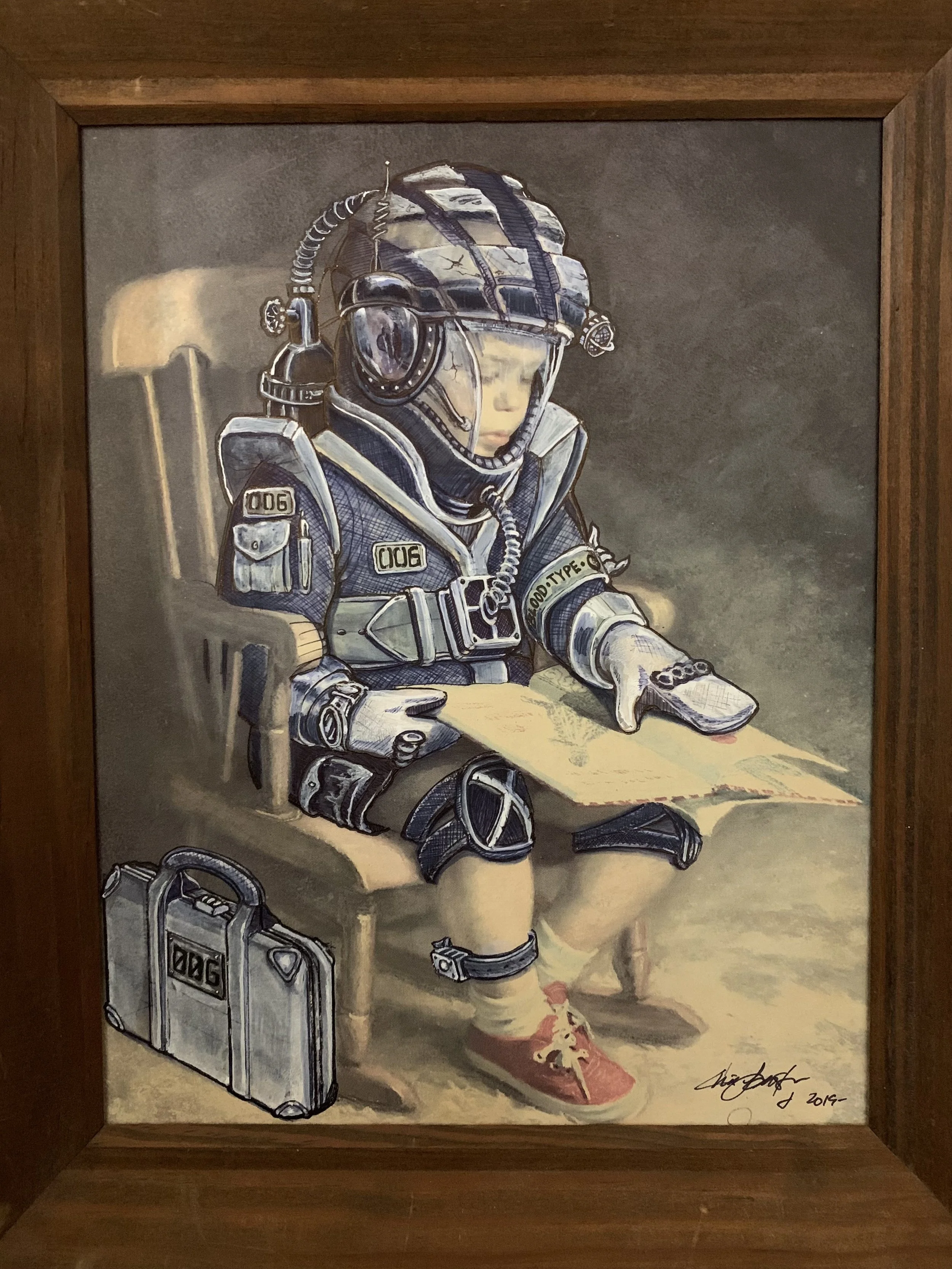 Thrift store re-painting 006 | Oil & Ink