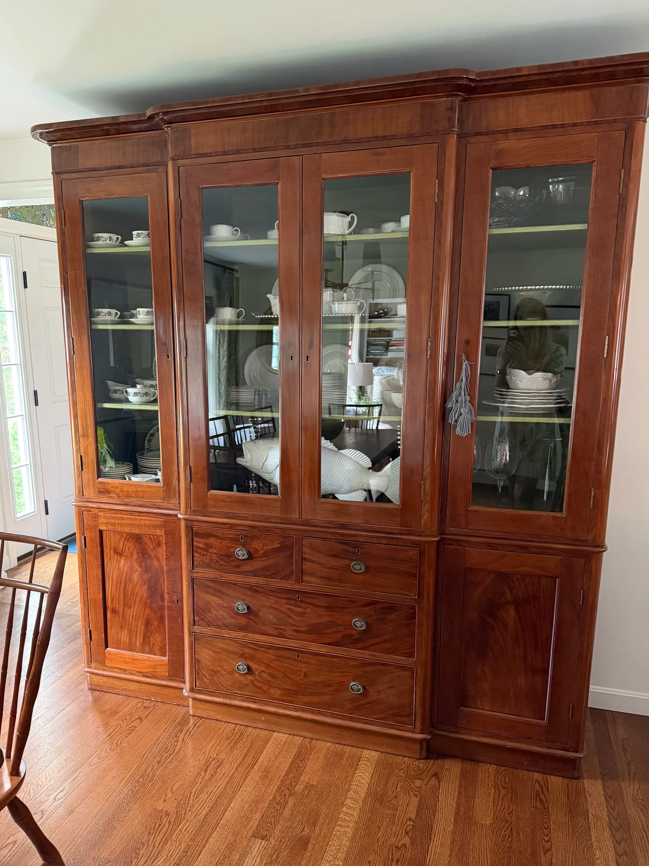 English Mahogany Breakfront at Teakwood