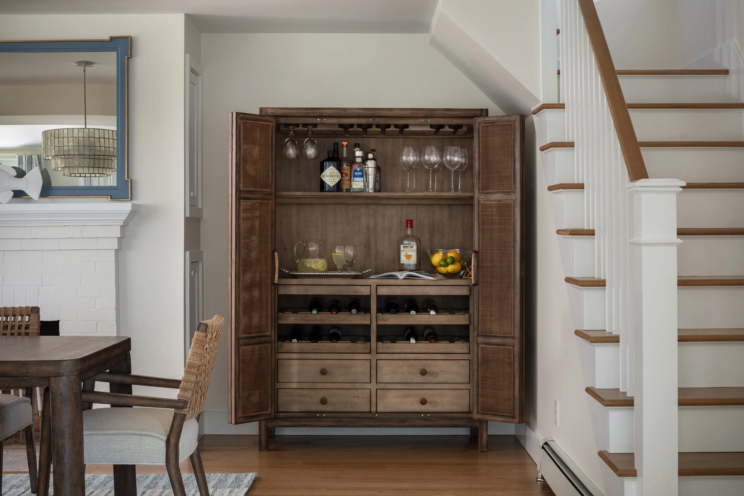bar cabinet at Summer on Spring