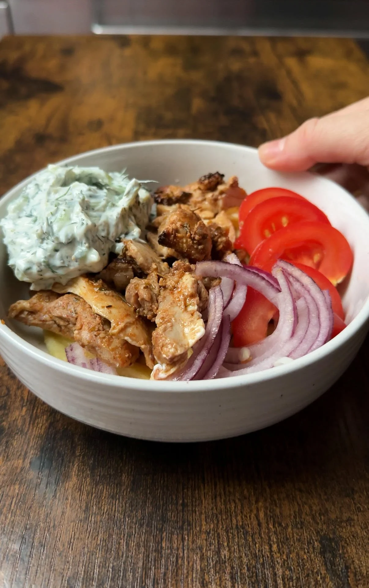Chicken gyros bowl