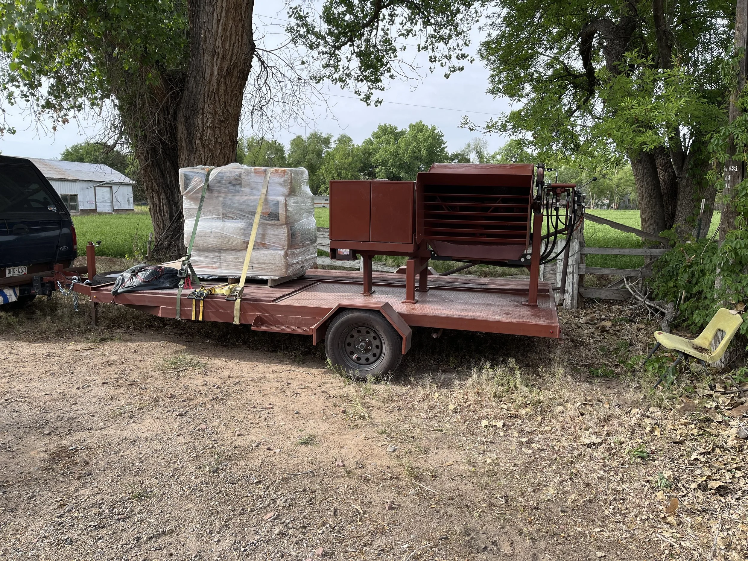 Hydraulic Powered Hemp Lime Mixing Trailer
