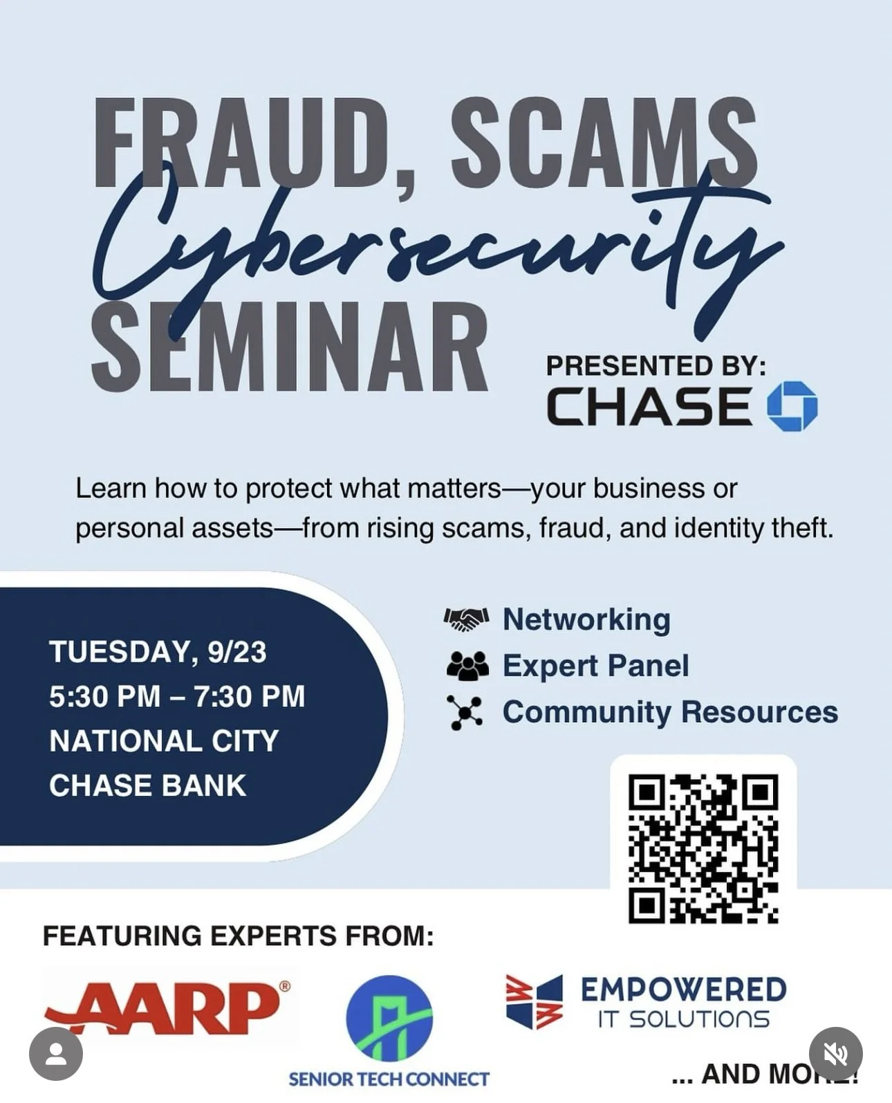 Fraud, Scams - Cybersecurity Seminar - National City, CA