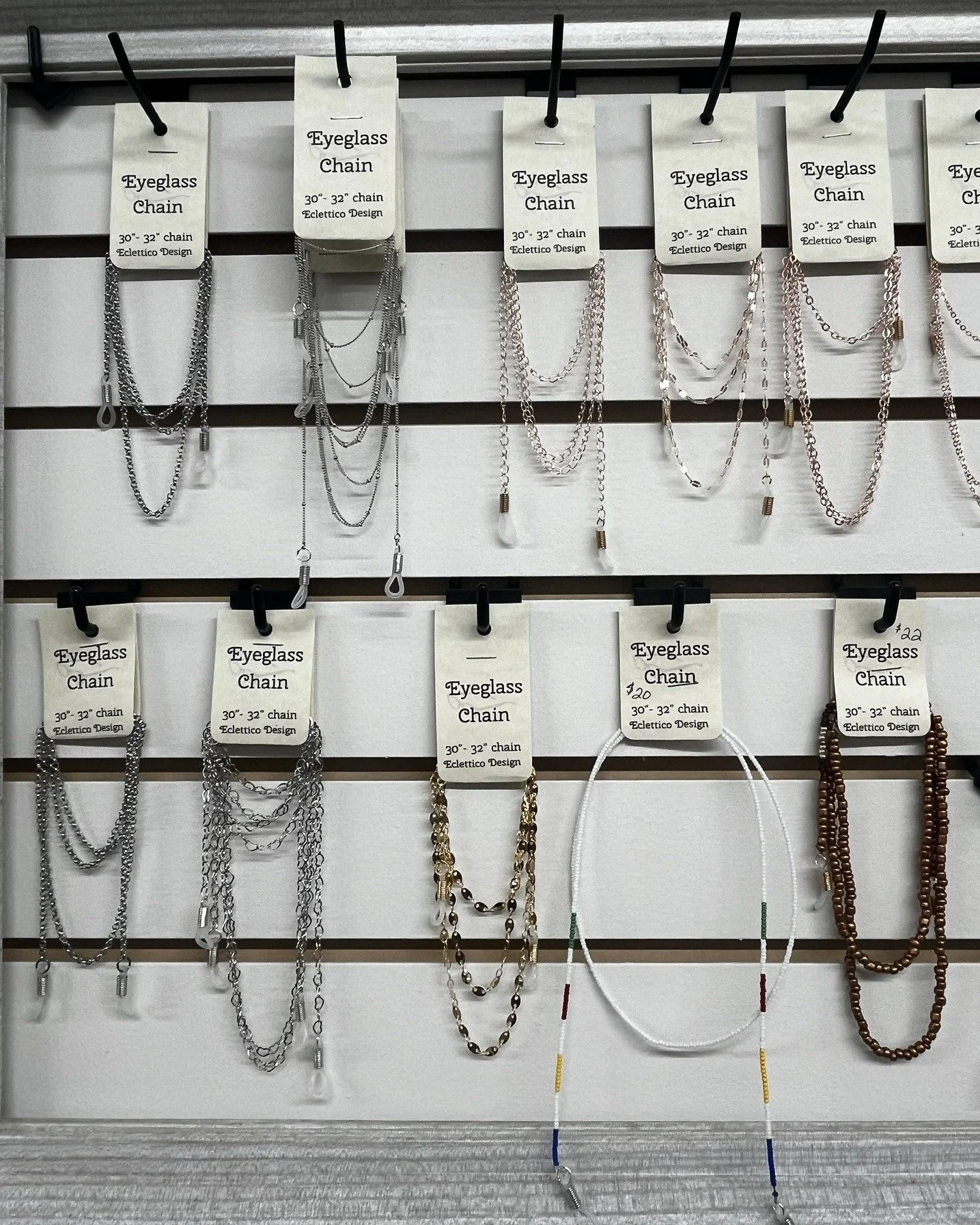 Focusing on bringing ✨whimsy✨ back into our day to day. 
Never loose your glasses again with our many different eyeglass chain styles!