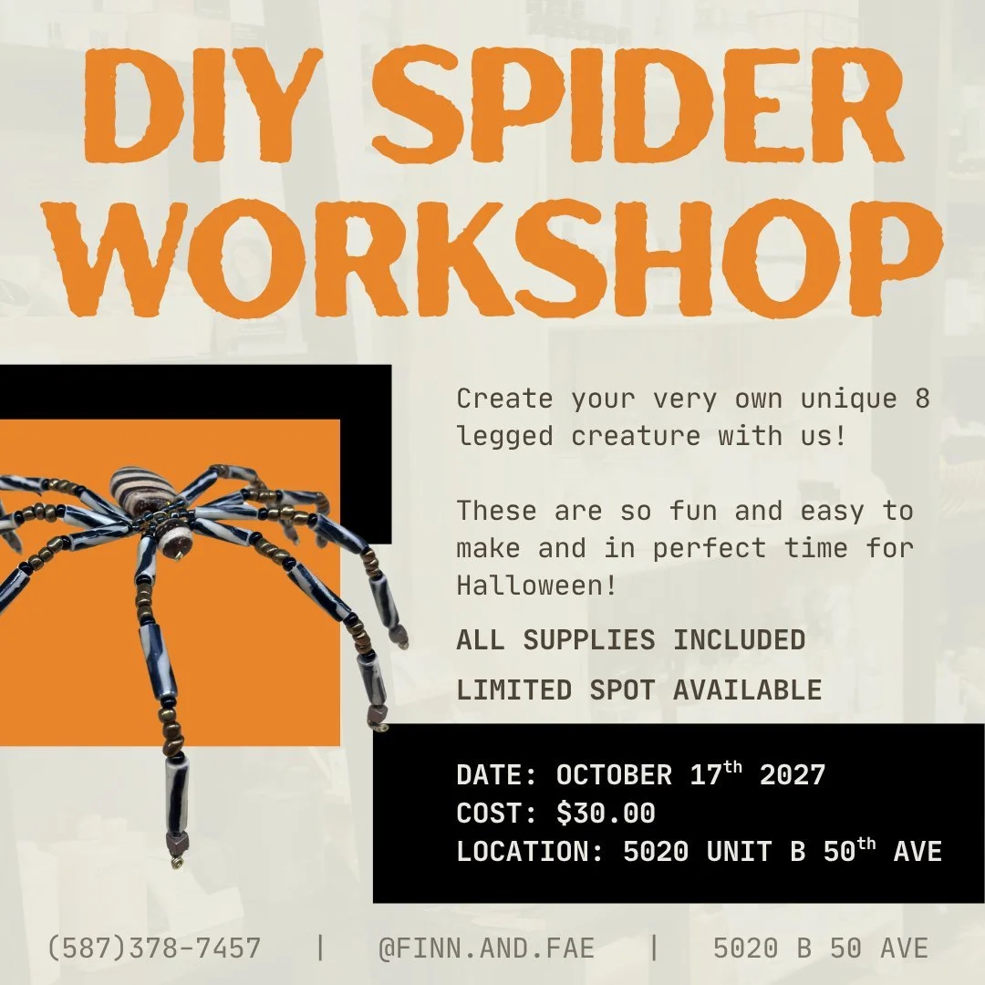 One of our most popular workshops is making a reappearance for Halloween! 

Create your very own beaded spider with us on October 17th. All supplies are included to make your own unique piece of art. This is great for all experience levels. Minimal s