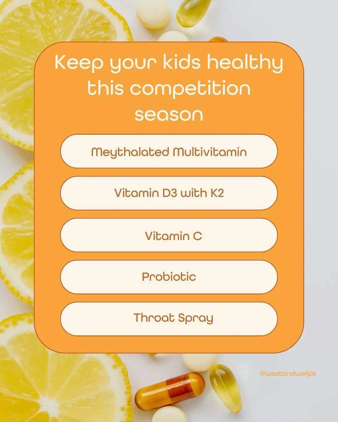 With competition and cold/flu season approaching, it&rsquo;s is so important to keep your kids immune system in tip top shape! These are my personal favorites and what I would be giving my kids! 

DM me if you want the link to purchase for 15% off!!
