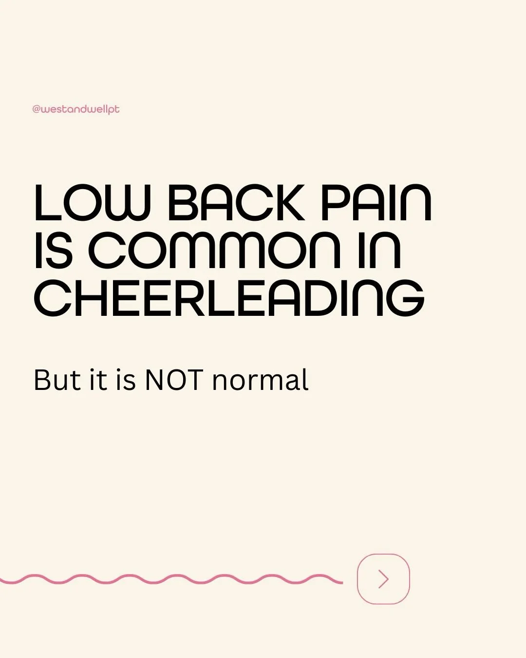 Hands down the most common injury I see cheerleaders for is back pain&hellip; unfortunately it makes a lot of sense as to why cheerleaders are prone to it! The nature of the sport places a lot of forces on the spine and if your body is not equipped t