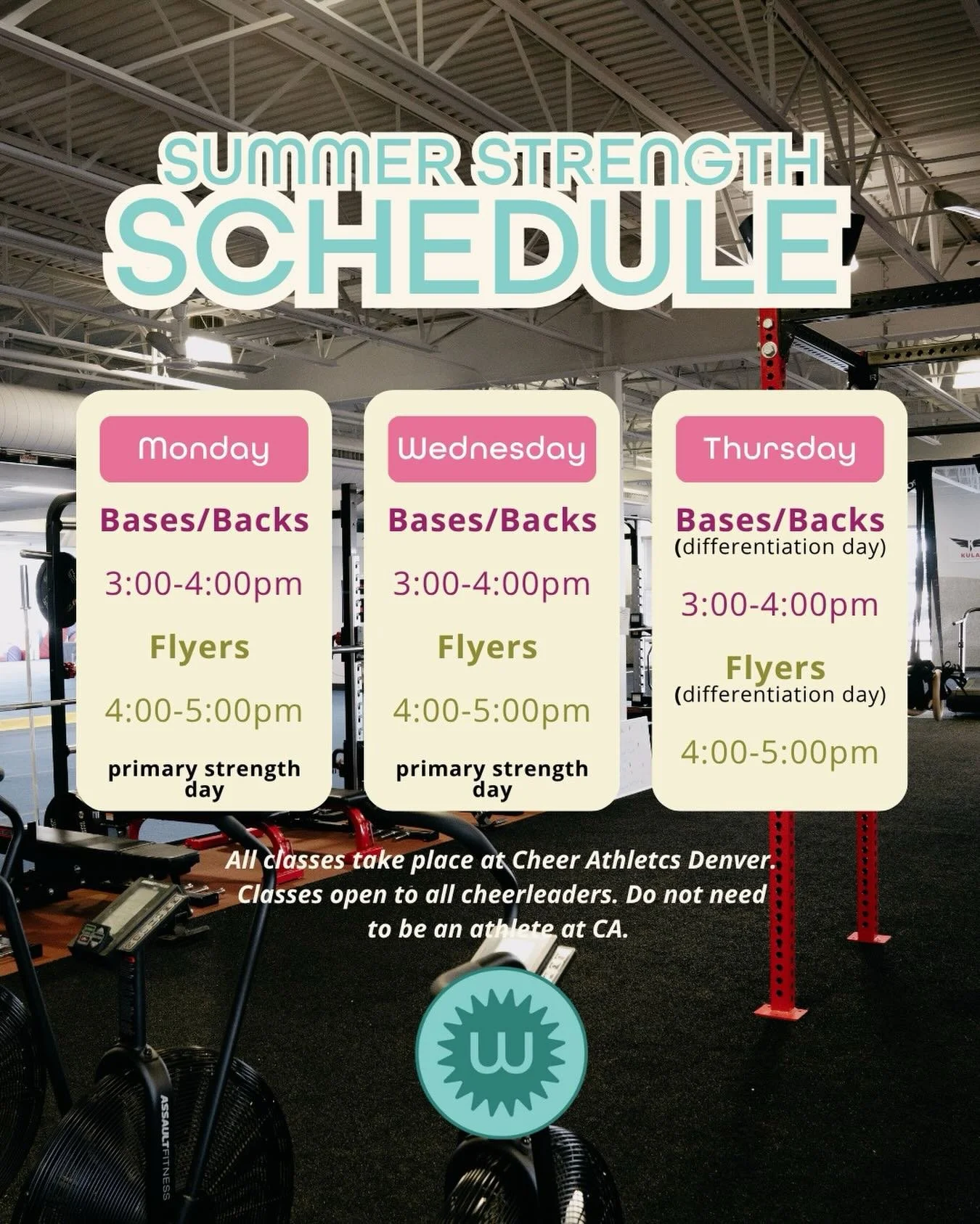 Here&rsquo;s the schedule for this summer!! We&rsquo;d love to have you!