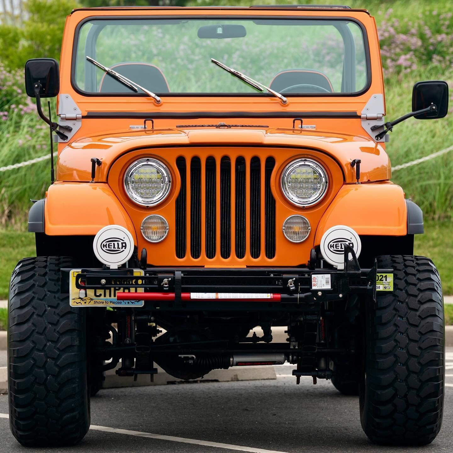 Front End Friday!  1981 Jeep CJ7 in Omaha Orange!🍊

Fun Facts: I added this Jeep to my personal collection almost 15 years ago.  It ignited my passion for classic trucks and 4x4s that eventually lead to a much larger classic truck collection and lau