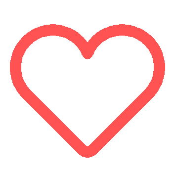 Red outline of a heart.